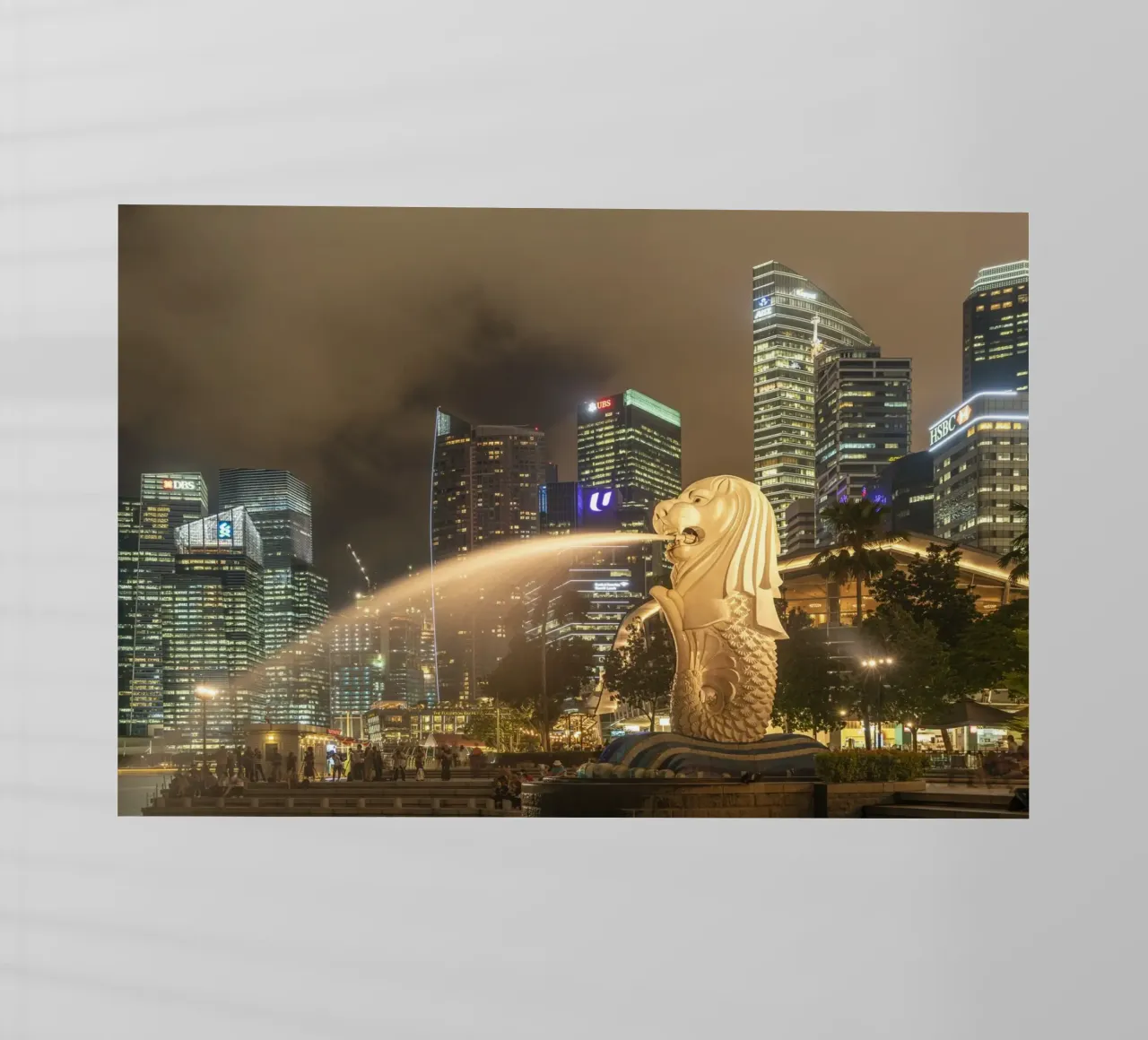 Merlion Singapur pellicola backlit da Reisefotografie - Bilder aus aller Welt