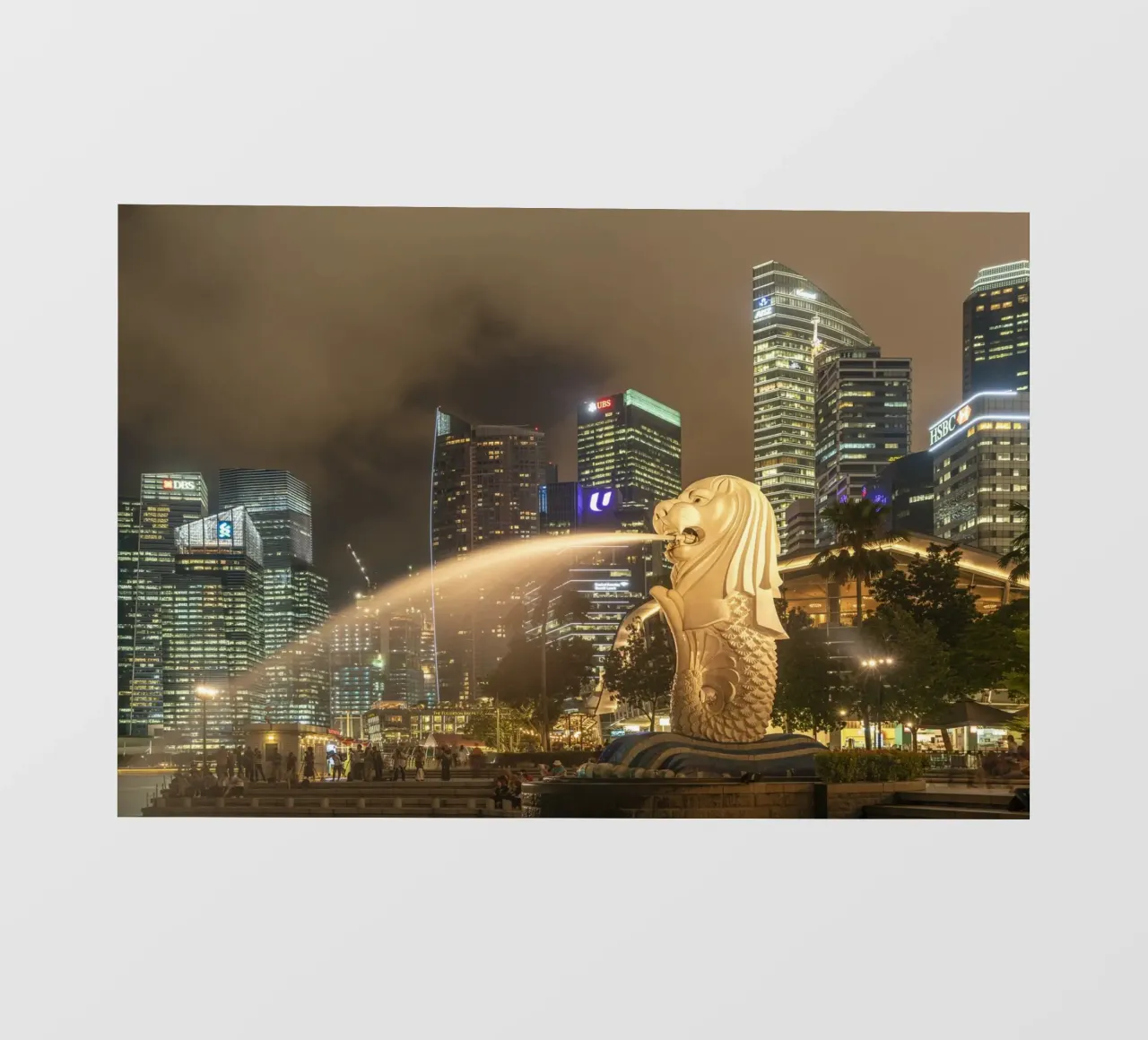 Merlion Singapur pellicola backlit da Reisefotografie - Bilder aus aller Welt