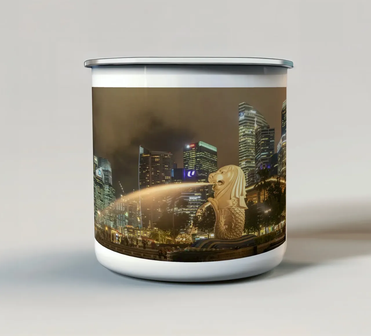 Merlion Singapur tazza in smalto da Reisefotografie - Bilder aus aller Welt