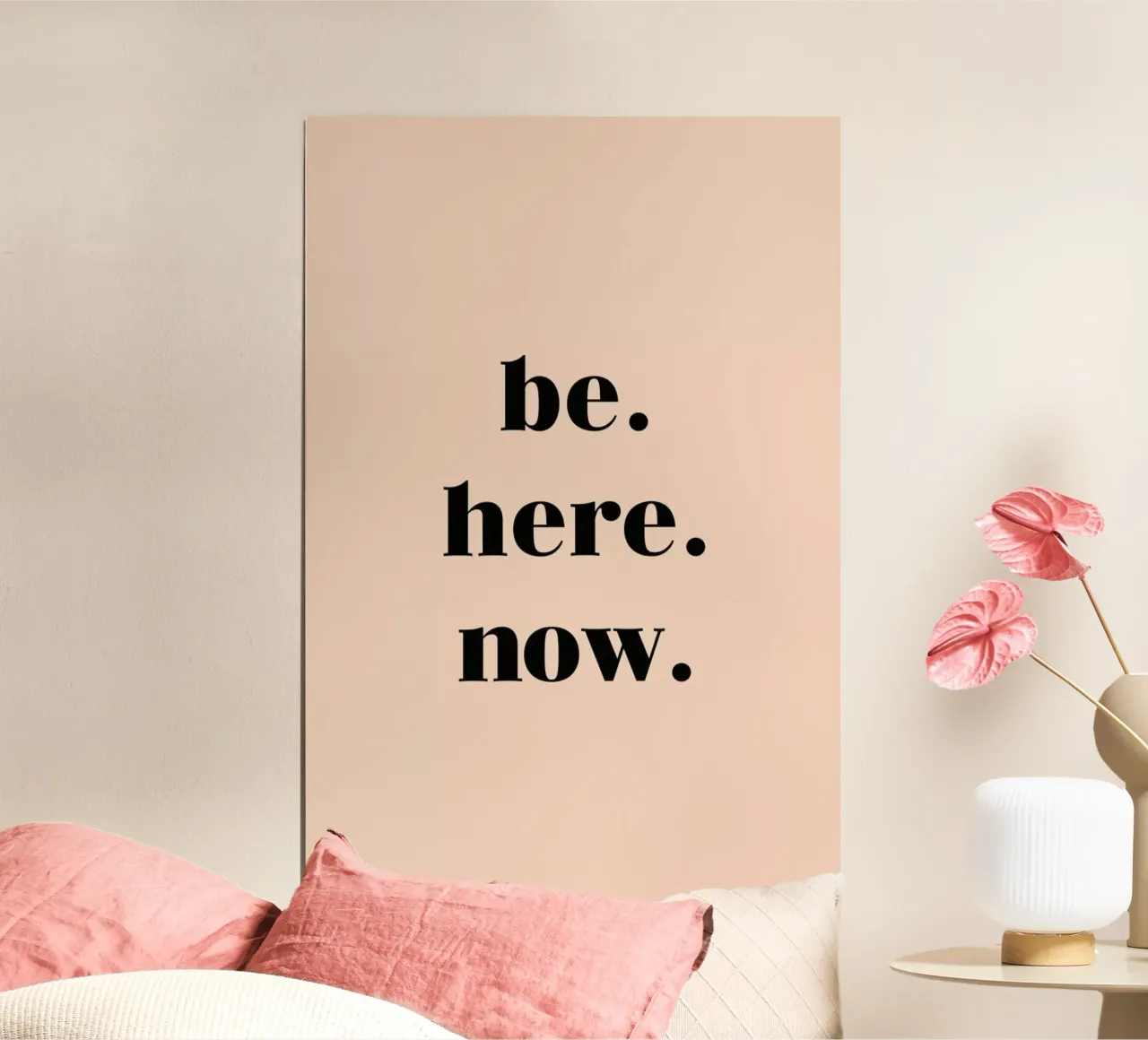 Be Here Now poster con telaio in plastica da Studio One