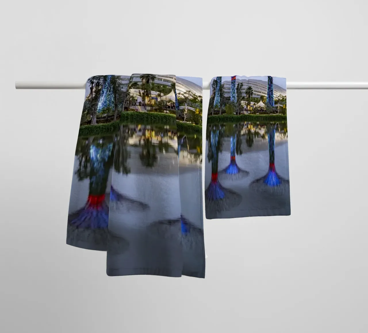 Super Trees Singapur asciugamano da bagno da Reisefotografie - Bilder aus aller Welt