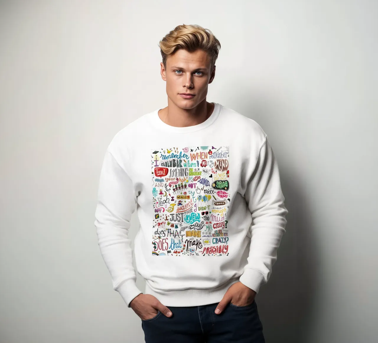 Crazy sweatshirt van Nour Tohme