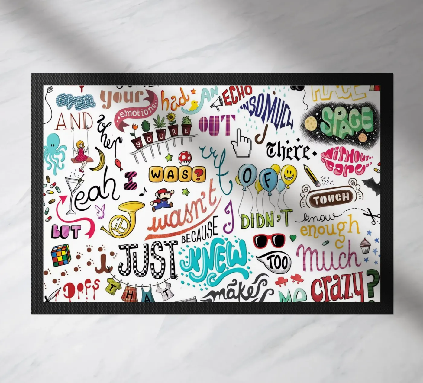 Crazy Fußmatte von Nour Tohme