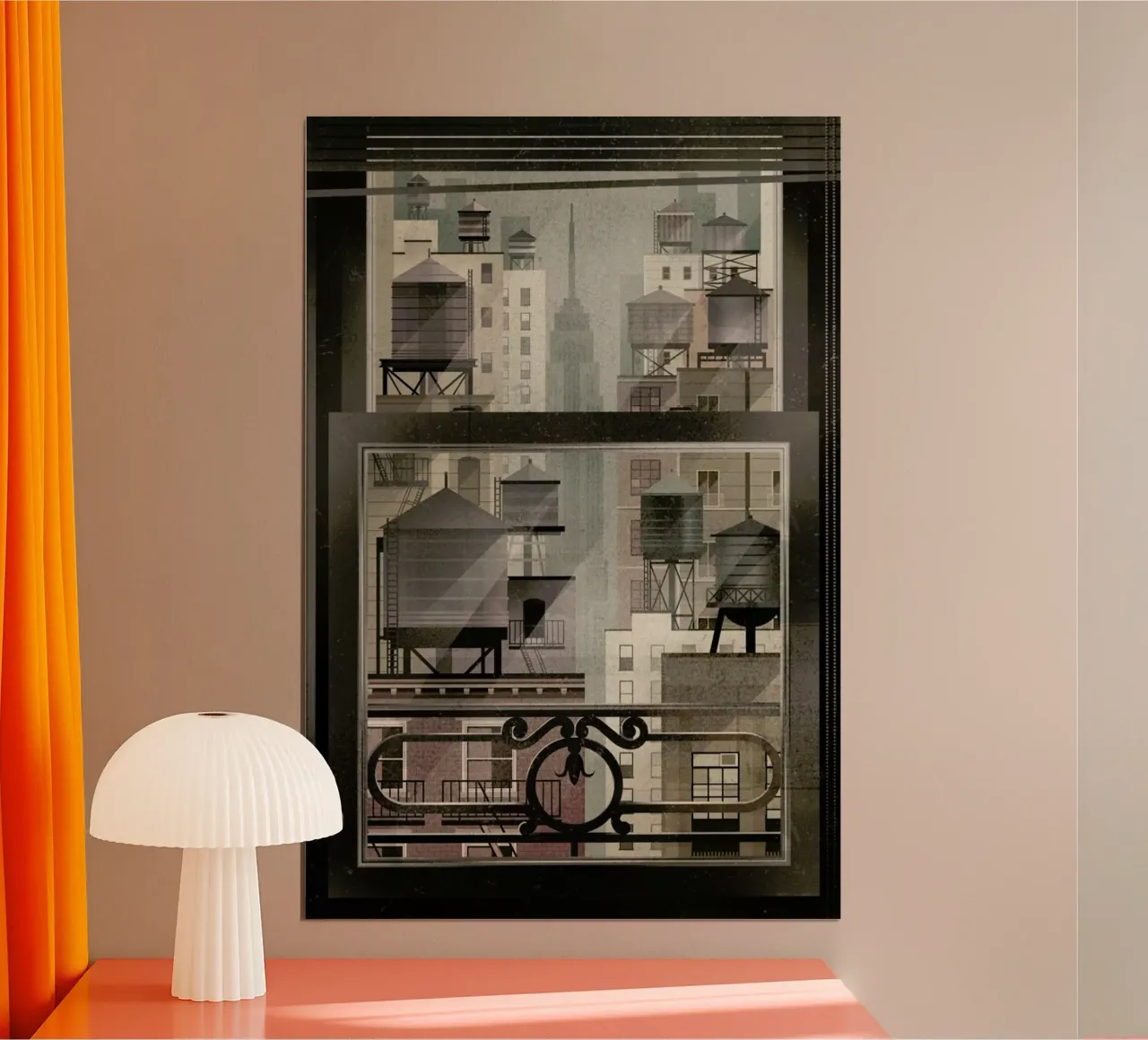 NYC Watertowers carta hahnemühle da Dieter Braun
