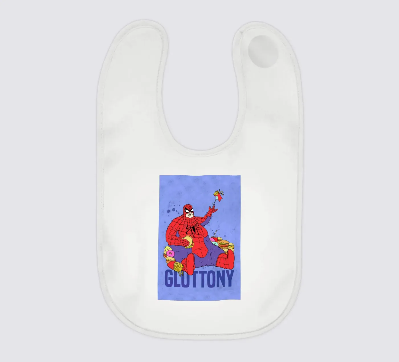 Gluttony baby slabbetje van Nick Cocozza