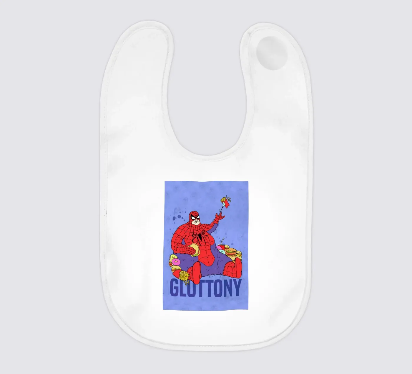 Gluttony baby slabbetje van Nick Cocozza