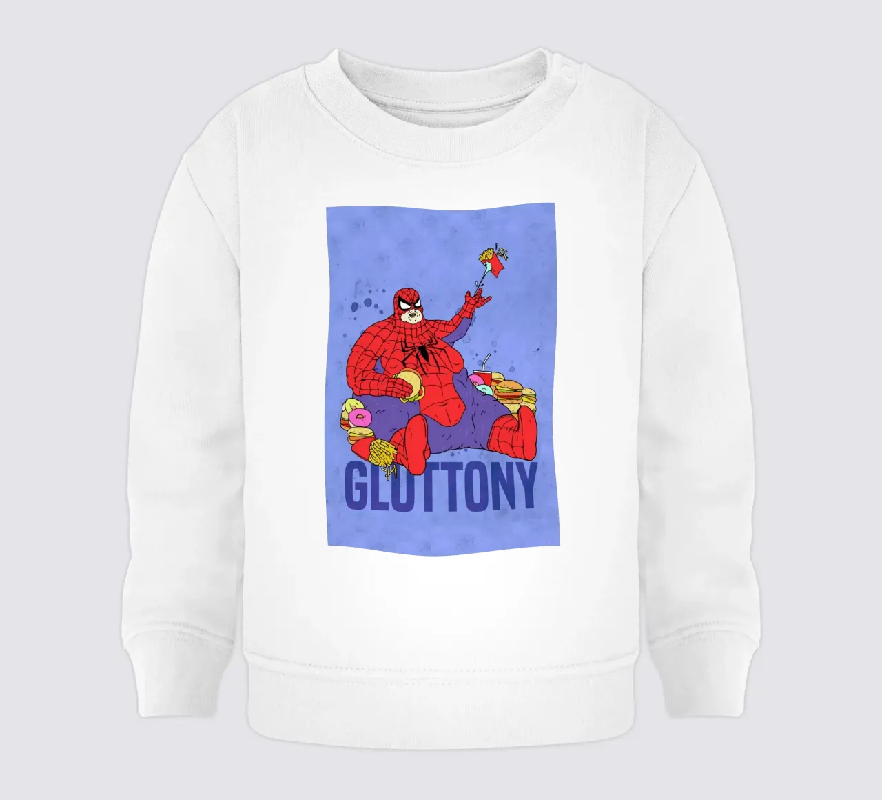 Gluttony baby sweatshirt by Nick Cocozza