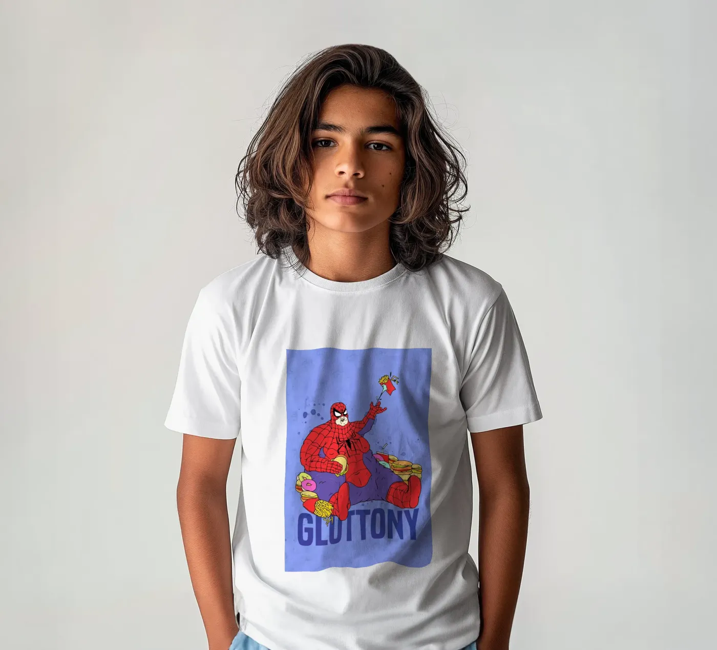 Gluttony kinder t-shirt van Nick Cocozza