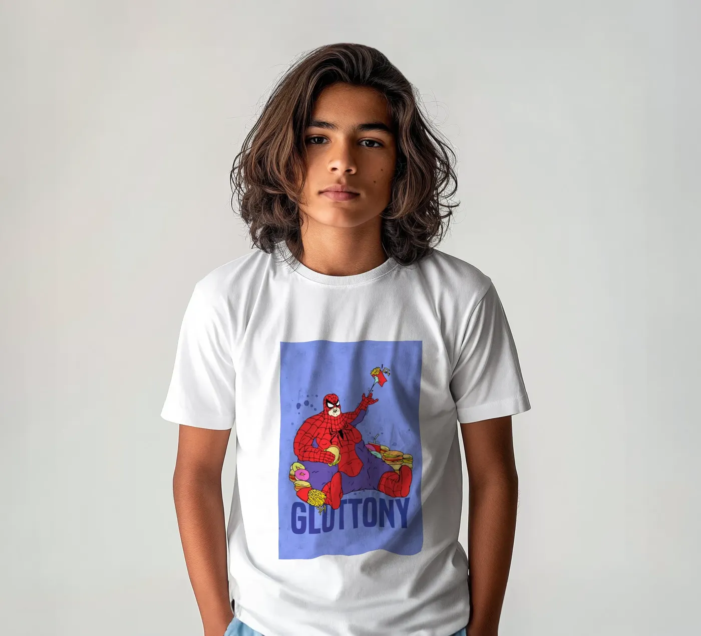 Gluttony kinder t-shirt van Nick Cocozza
