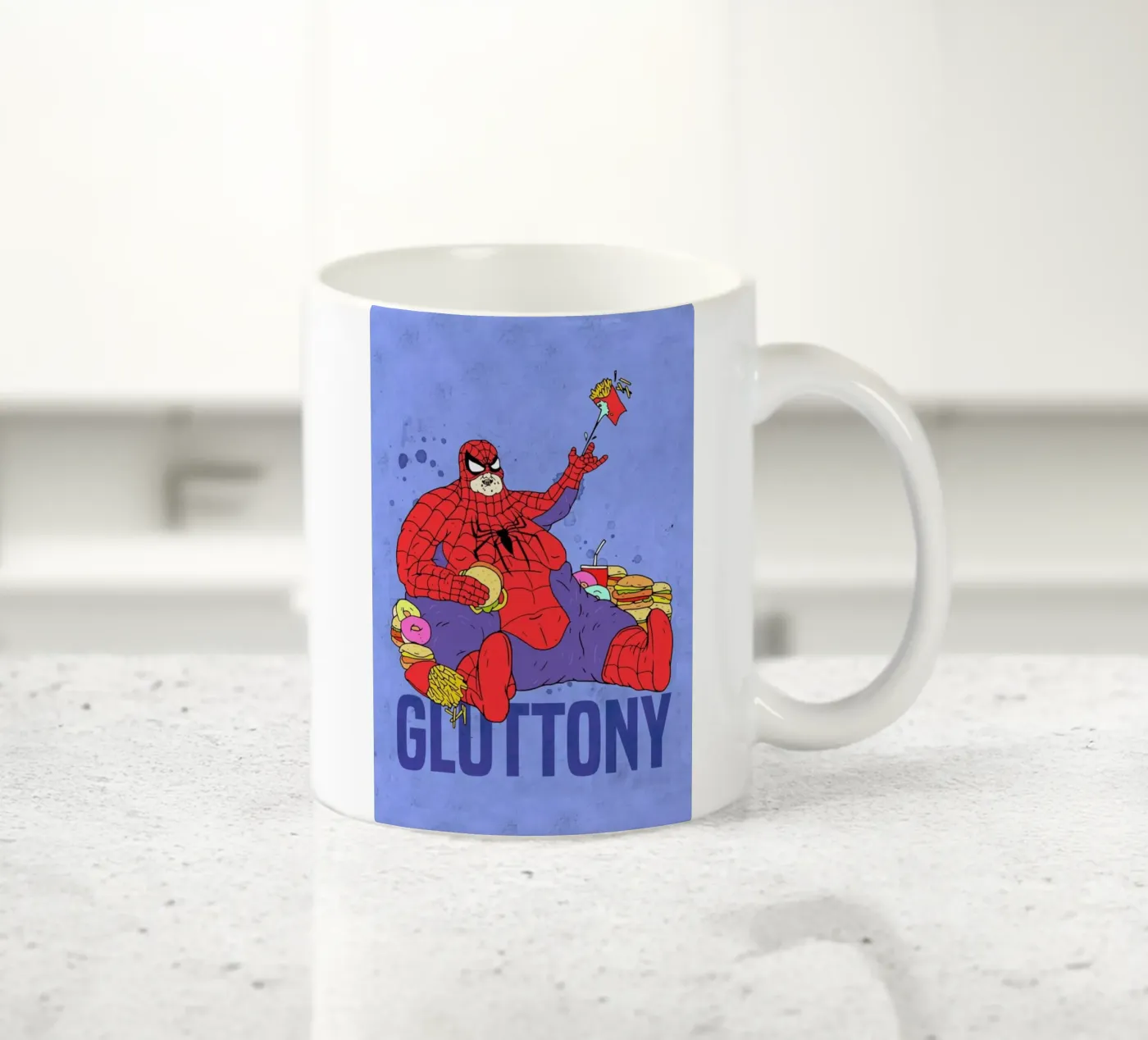 Gluttony ceramic mug by Nick Cocozza