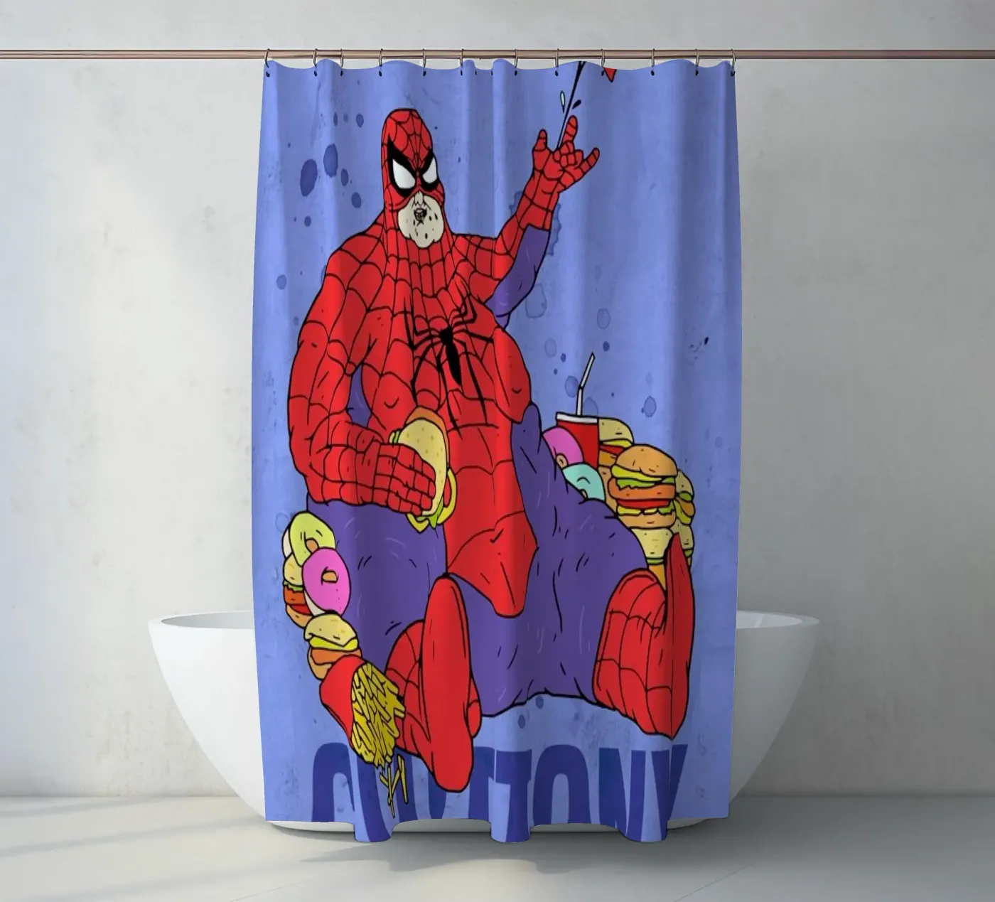 Gluttony Duschvorhang von Nick Cocozza