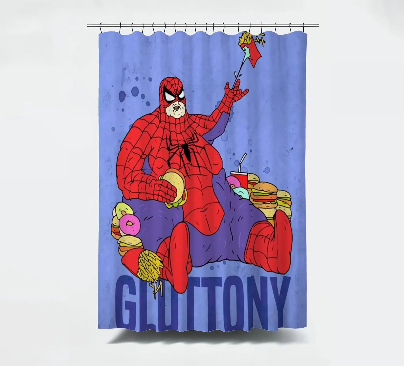 Gluttony Duschvorhang von Nick Cocozza