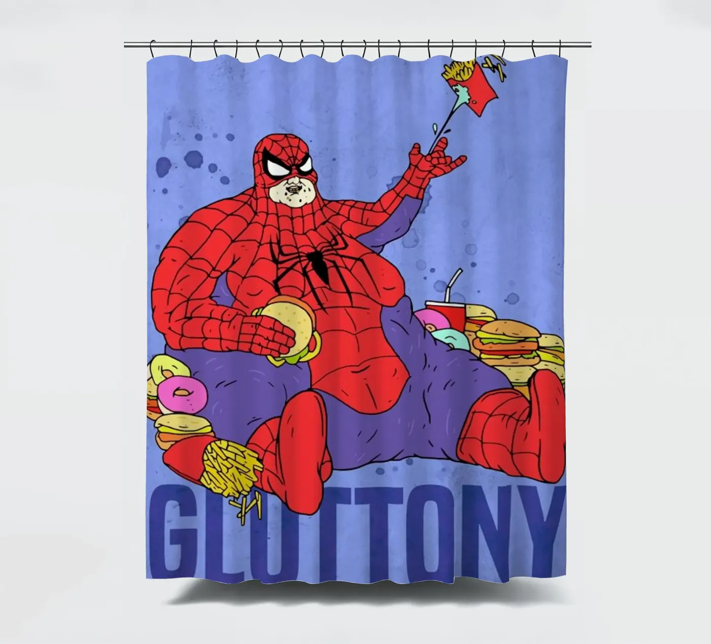 Gluttony Duschvorhang von Nick Cocozza