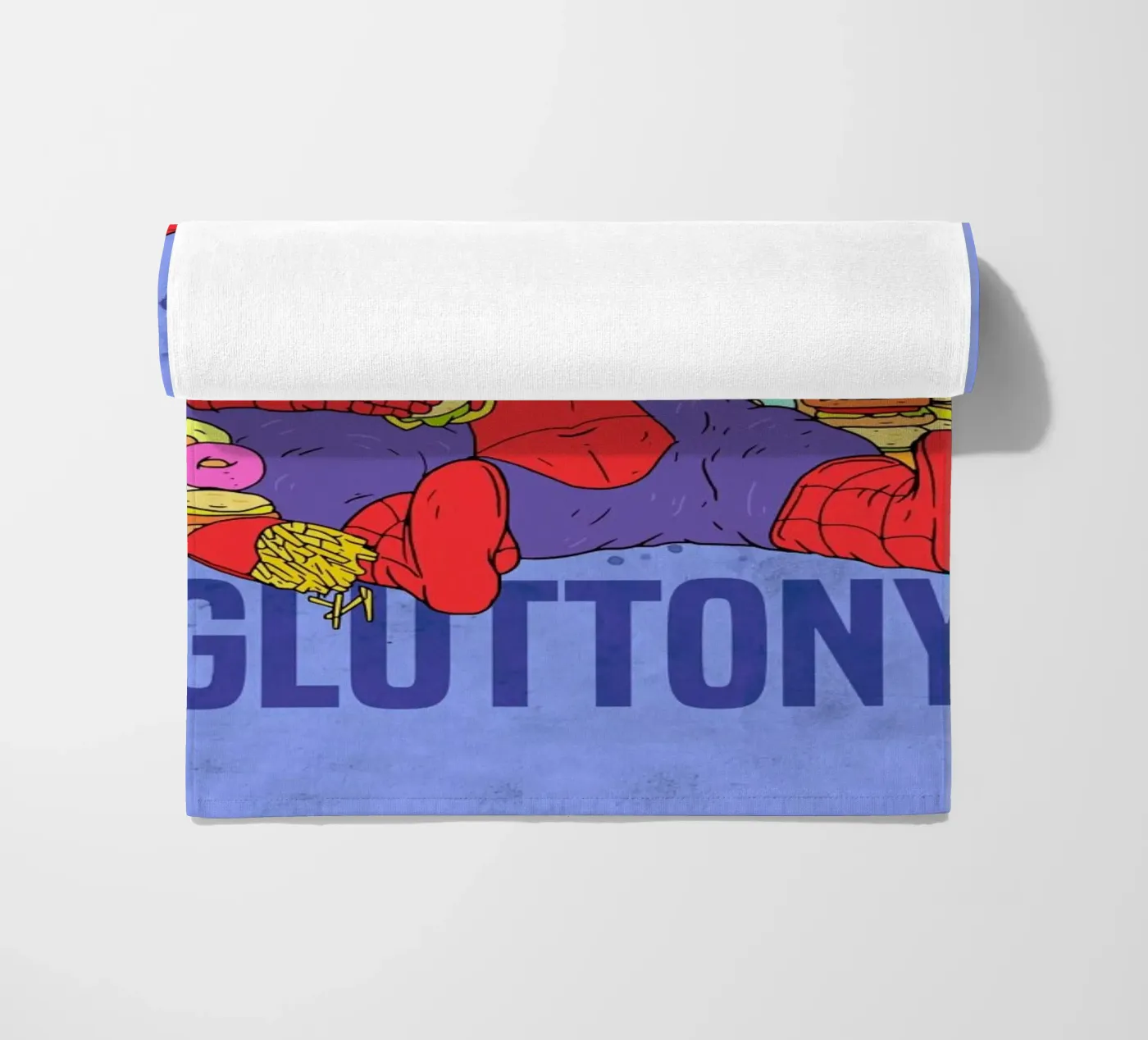 Gluttony beach towel by Nick Cocozza
