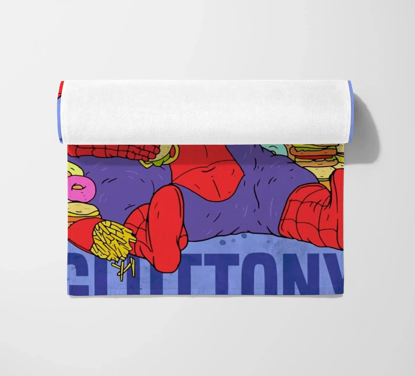 Gluttony beach towel by Nick Cocozza