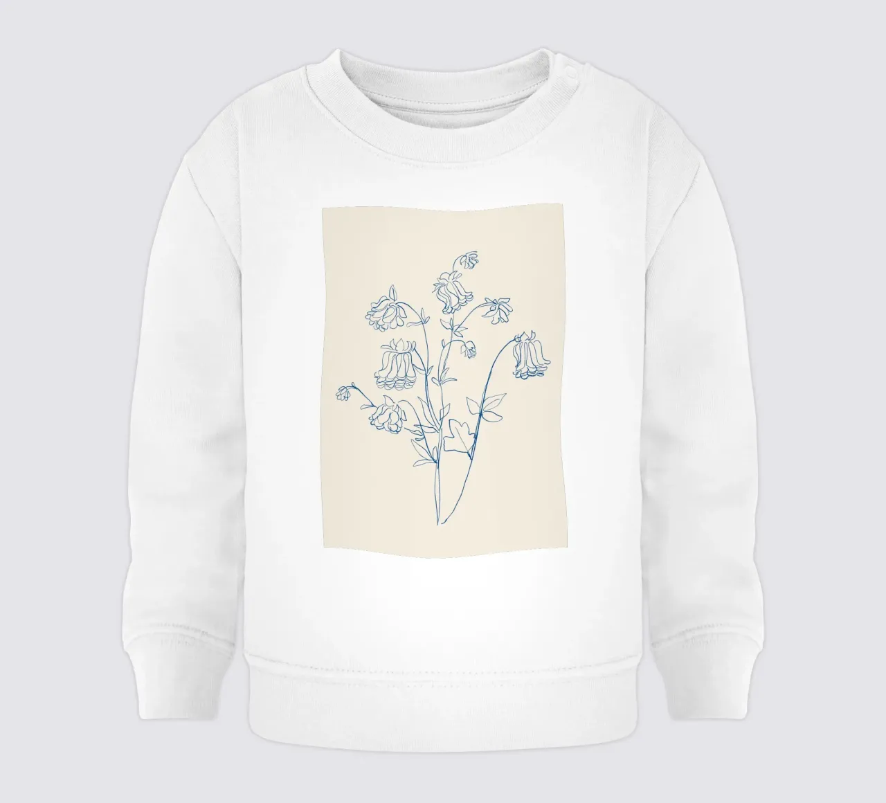Linea d'arte floreale 12 felpa neonato da LeaDArt