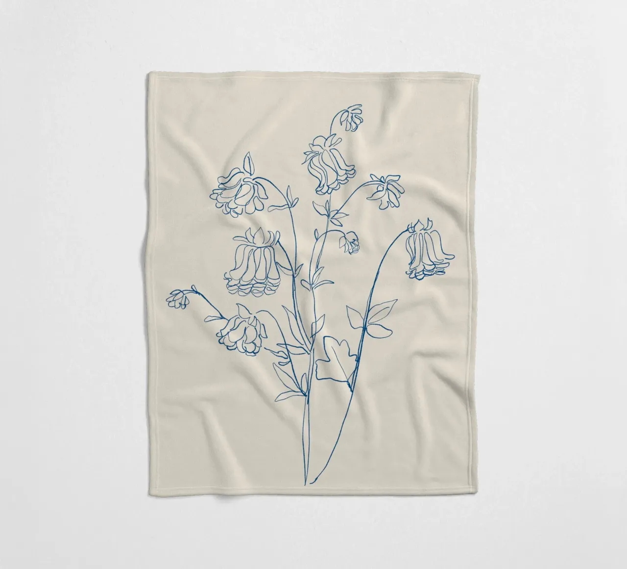 Flower Line Art 12 fleece blanket by LeaDArt