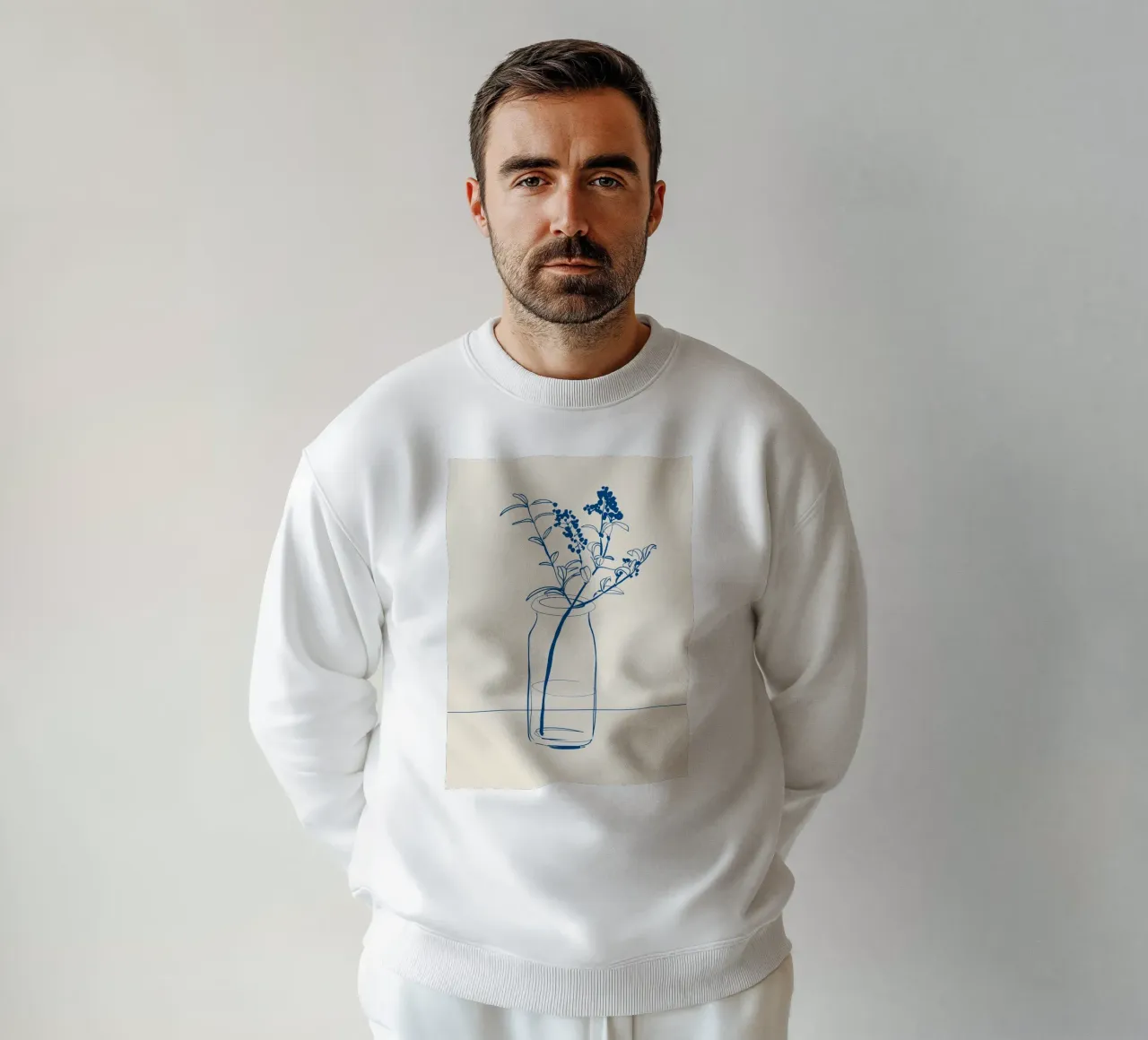 Flor Line Art 14 sudadera de LeaDArt