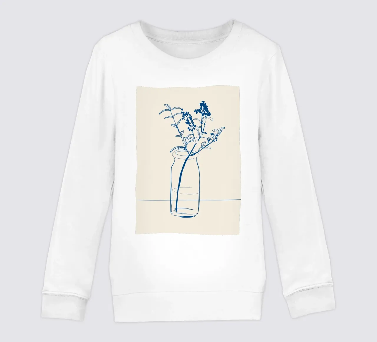 Flower Line Art 14 kids sweatshirt by LeaDArt