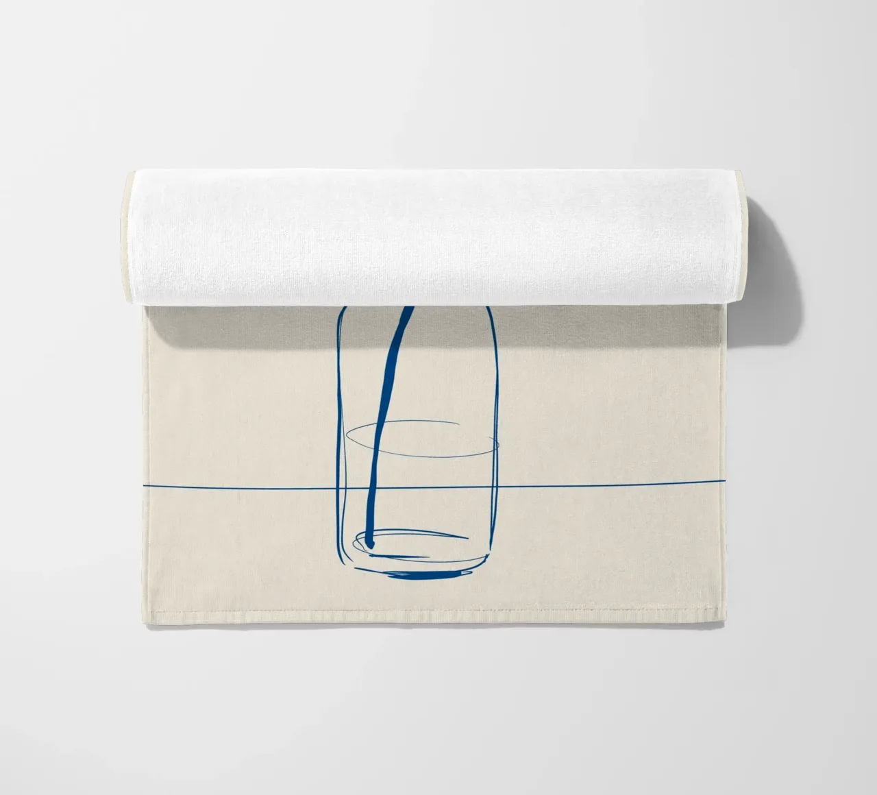 Flower Line Art 14 beach towel by LeaDArt