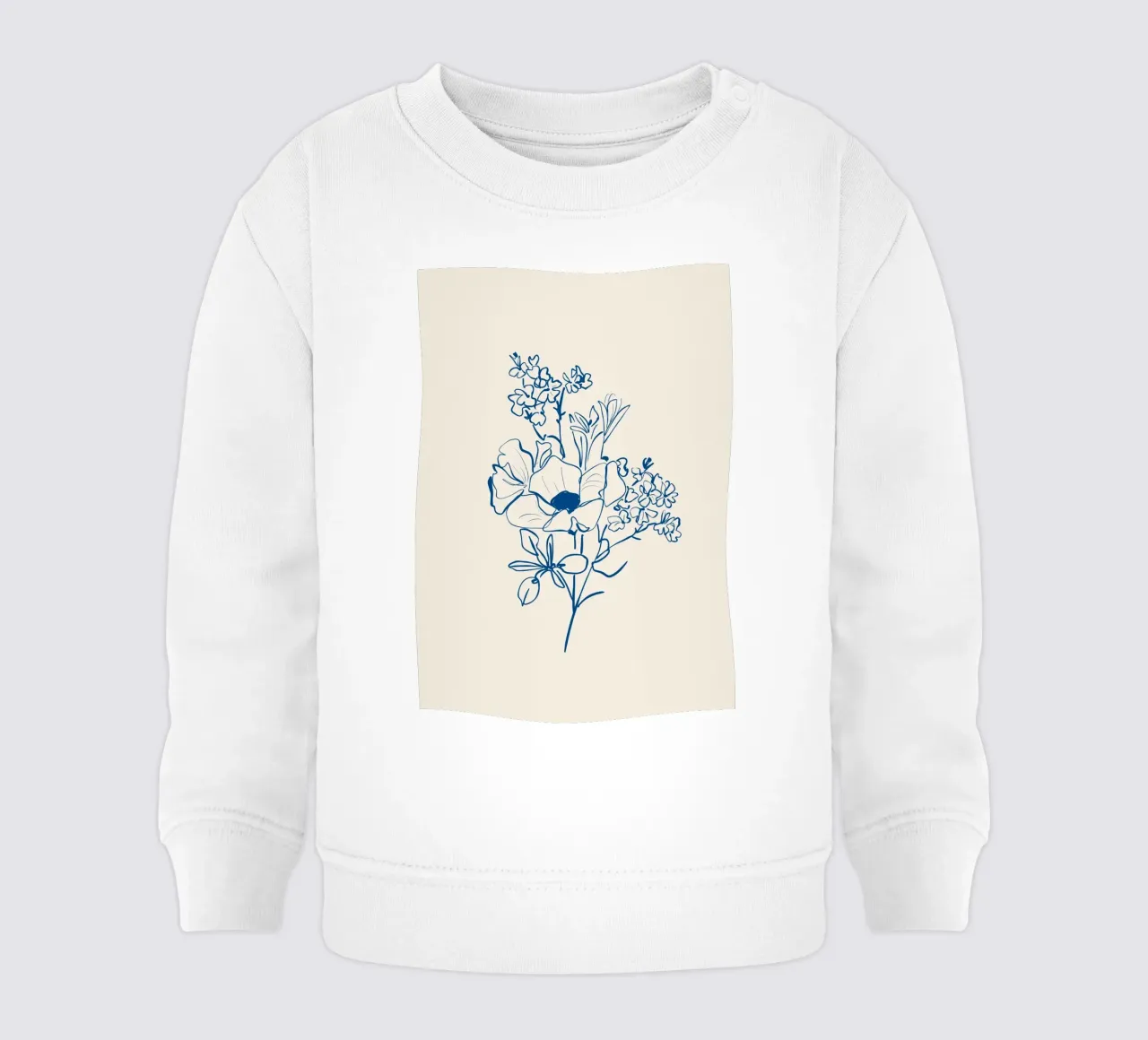 Linea d'arte floreale 15 felpa neonato da LeaDArt
