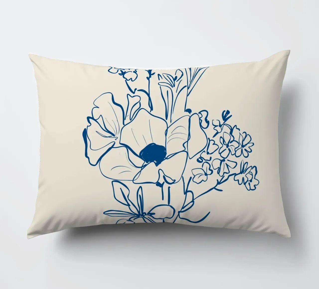 Flower Line Art 15 decorative cushion by LeaDArt