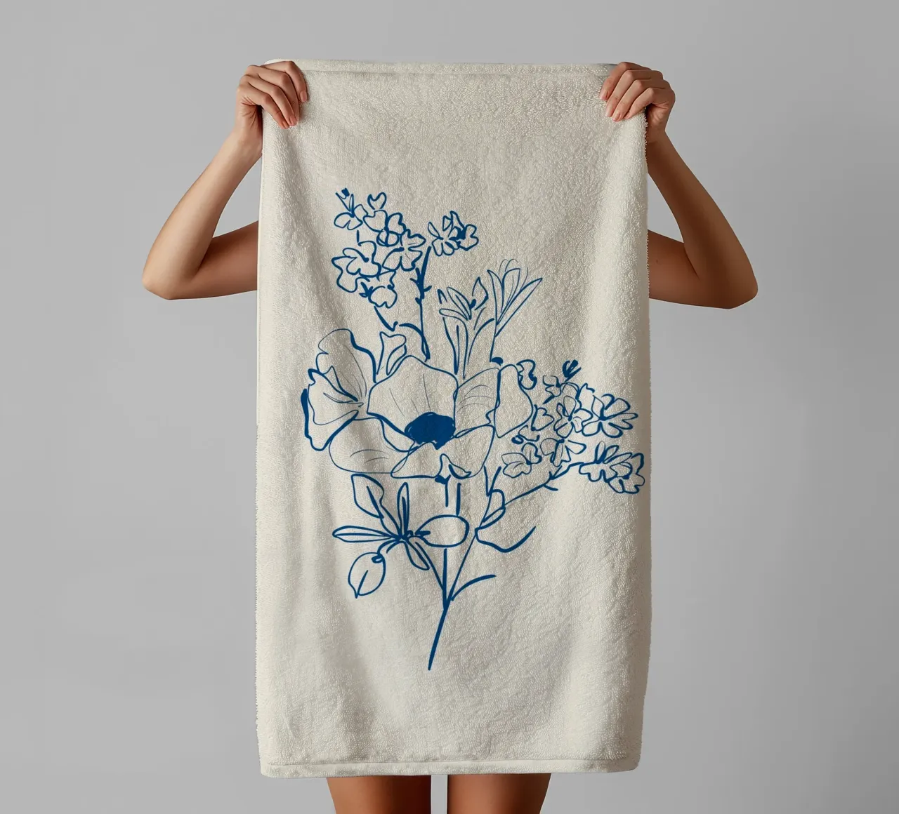 Linea d'arte floreale 15 asciugamano da bagno da LeaDArt