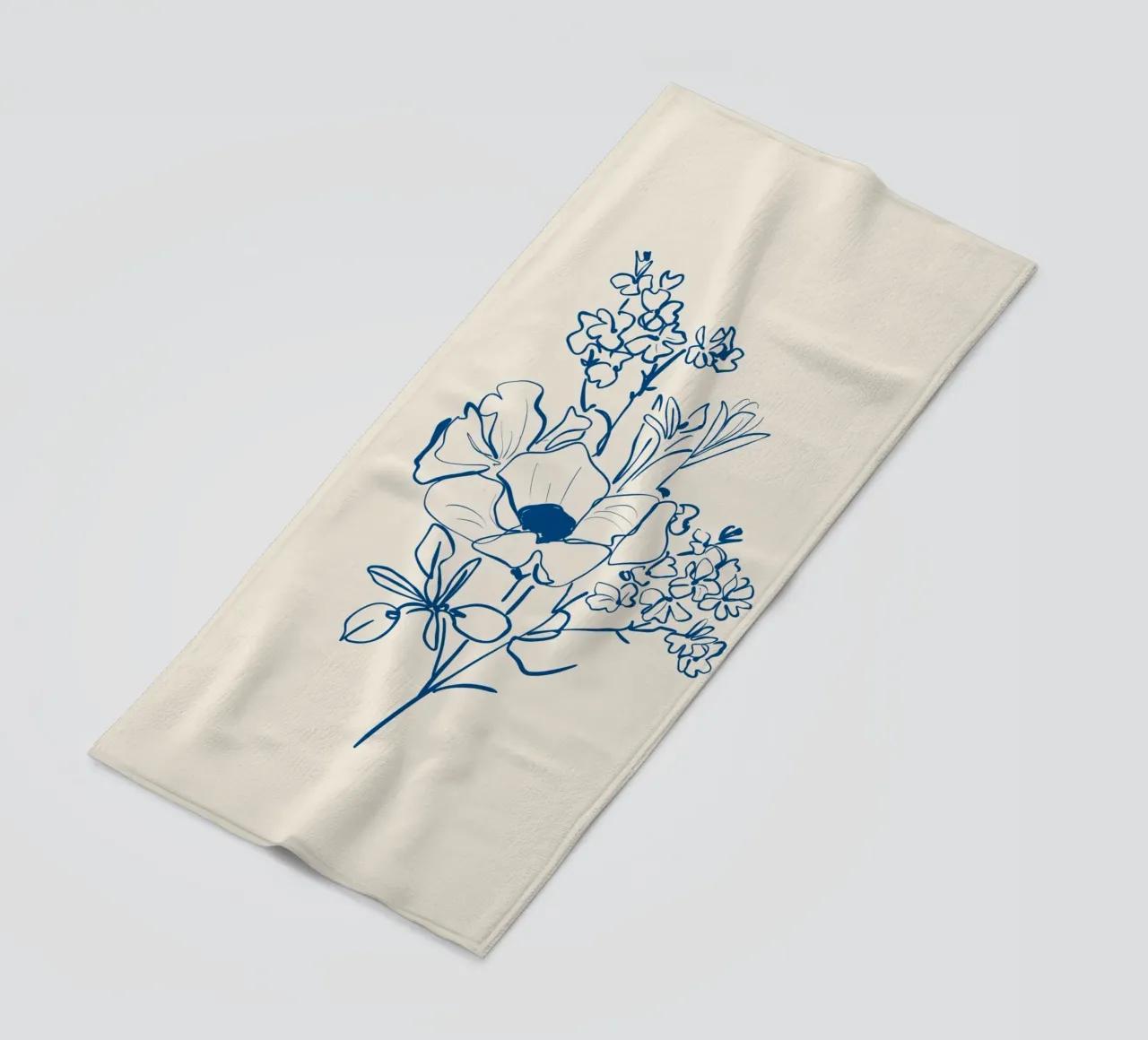 Linea d'arte floreale 15 telo mare da LeaDArt