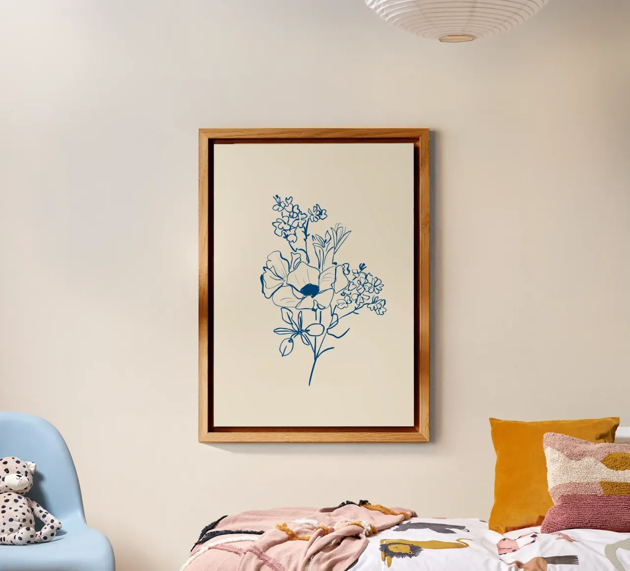 Linea d'arte floreale 15 alluminio dibond da LeaDArt