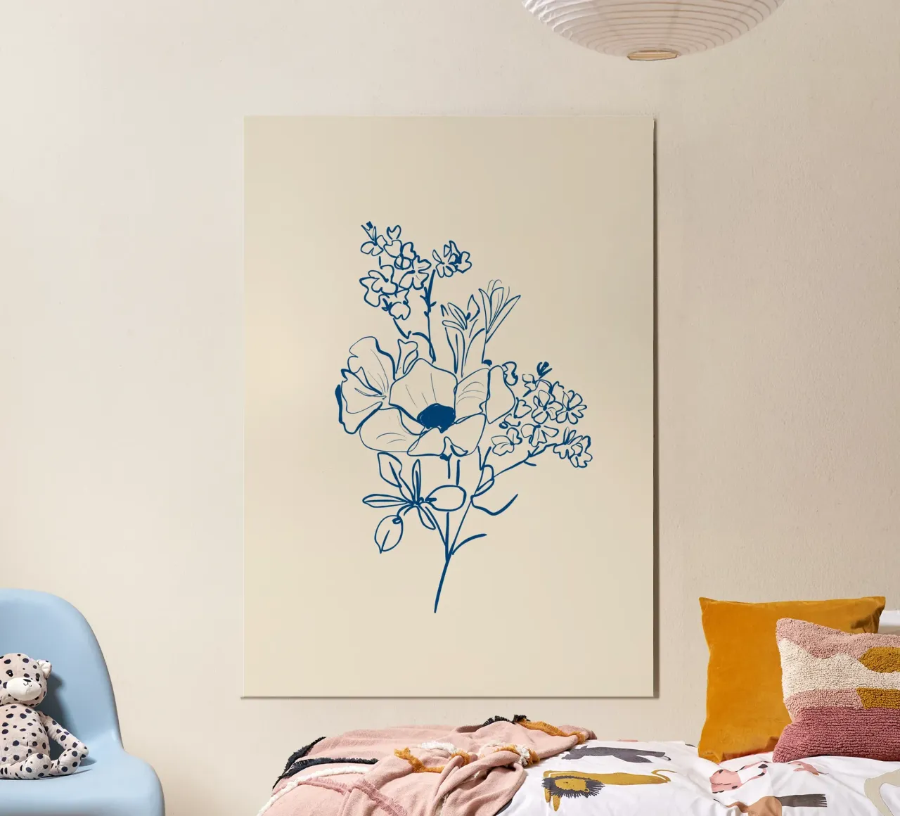 Linea d'arte floreale 15 alluminio dibond da LeaDArt
