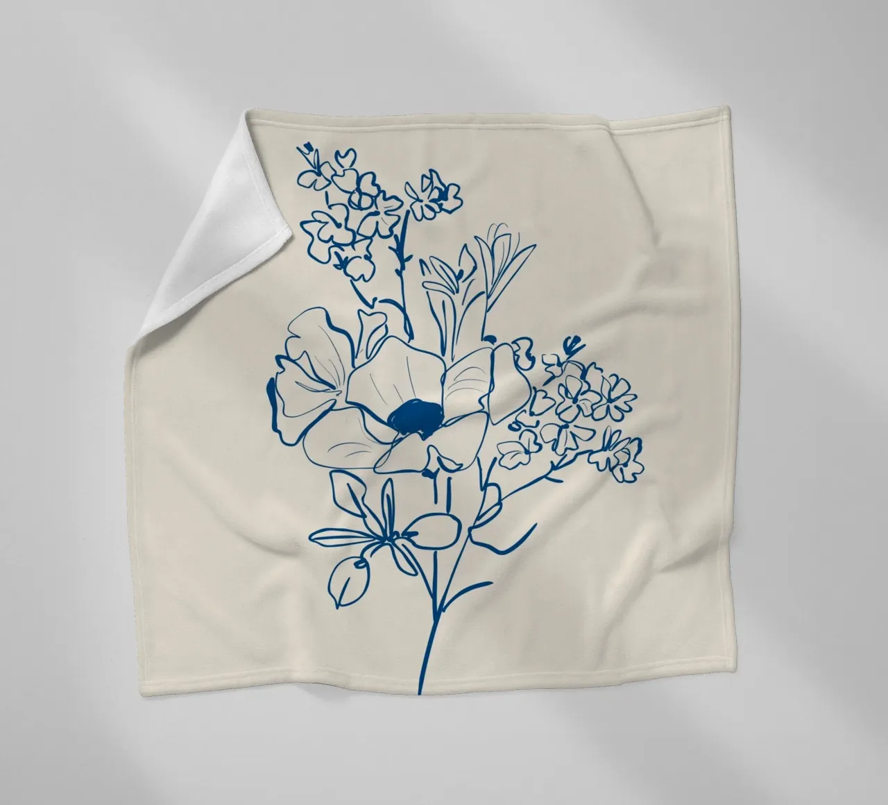 Linea d'arte floreale 15 coperta in pile da LeaDArt