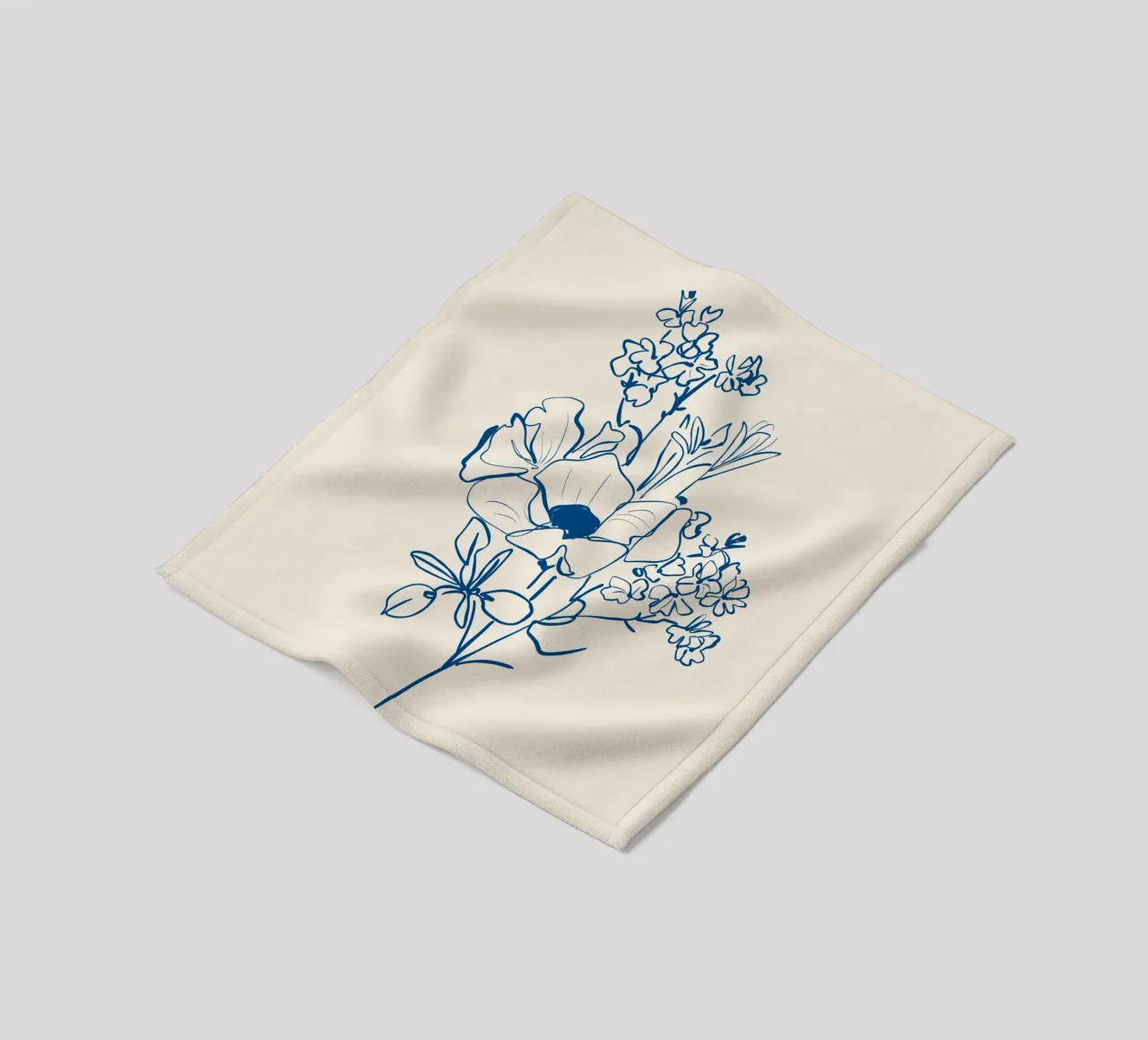Linea d'arte floreale 15 coperta in pile da LeaDArt
