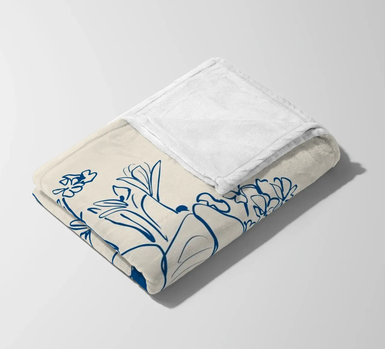 Linea d'arte floreale 15 coperta in pile da LeaDArt