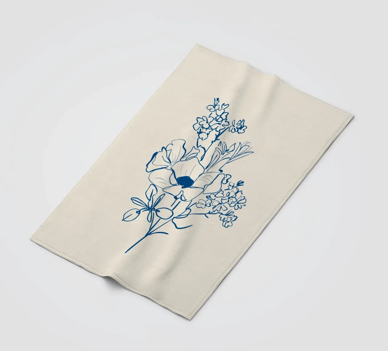 Linea d'arte floreale 15 coperta in pile da LeaDArt