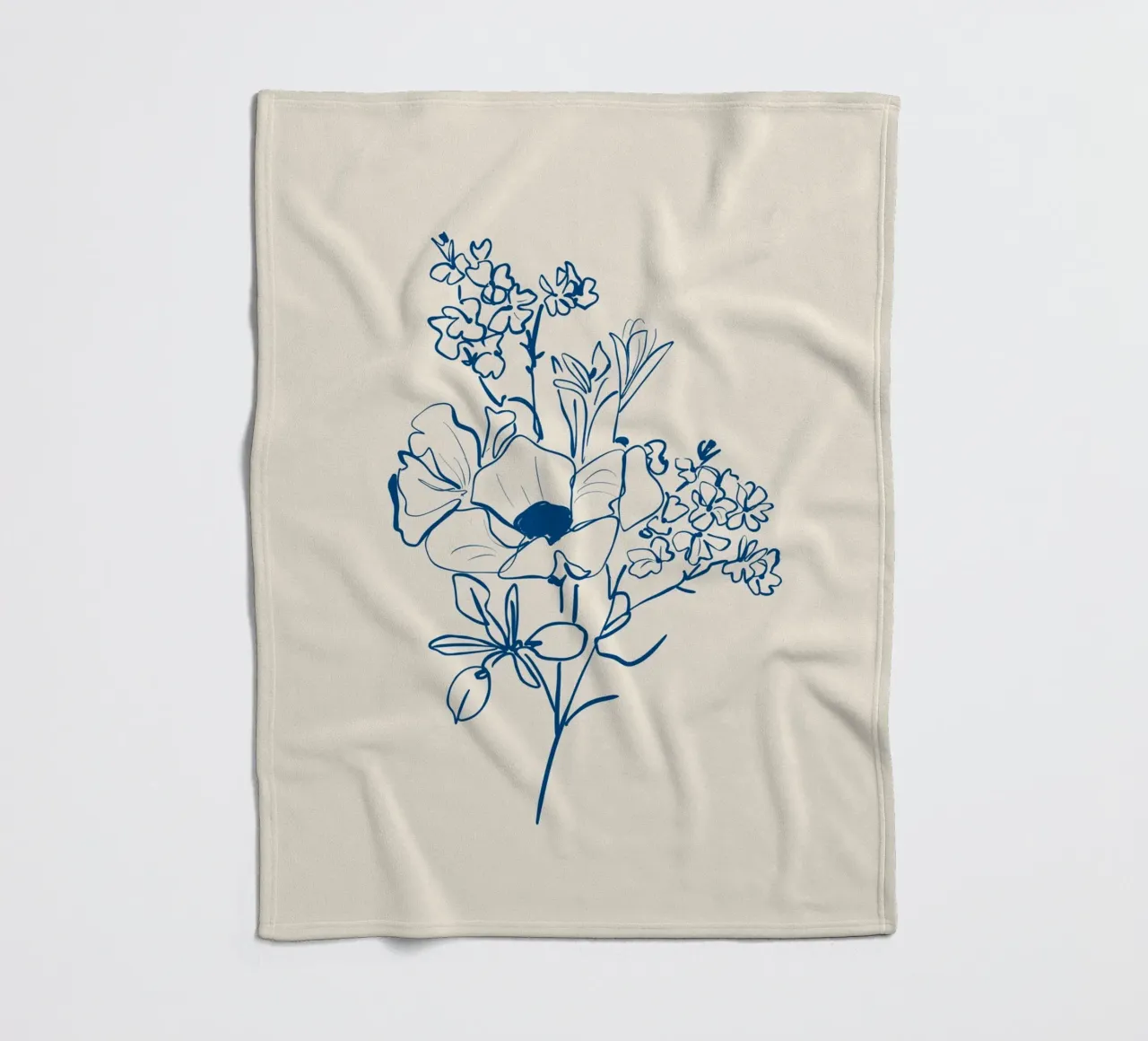 Linea d'arte floreale 15 coperta in pile da LeaDArt