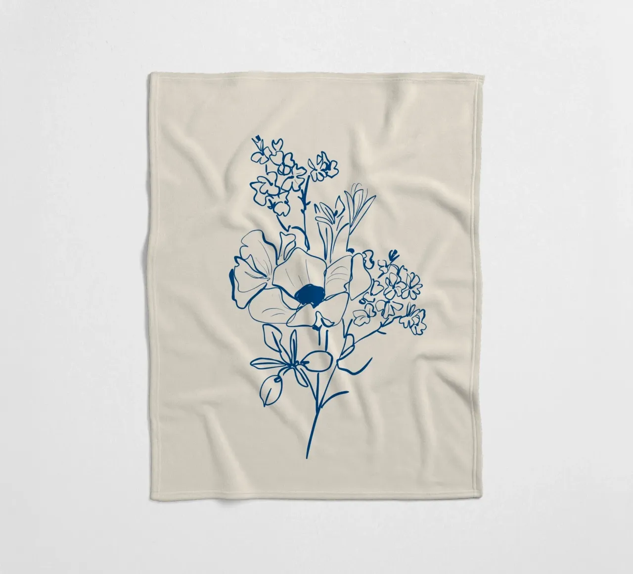 Linea d'arte floreale 15 coperta in pile da LeaDArt