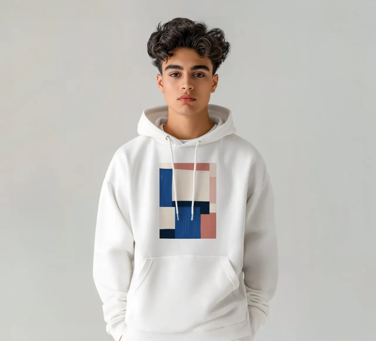 Astratto minimalista 81 felpa con cappuccio da LeaDArt