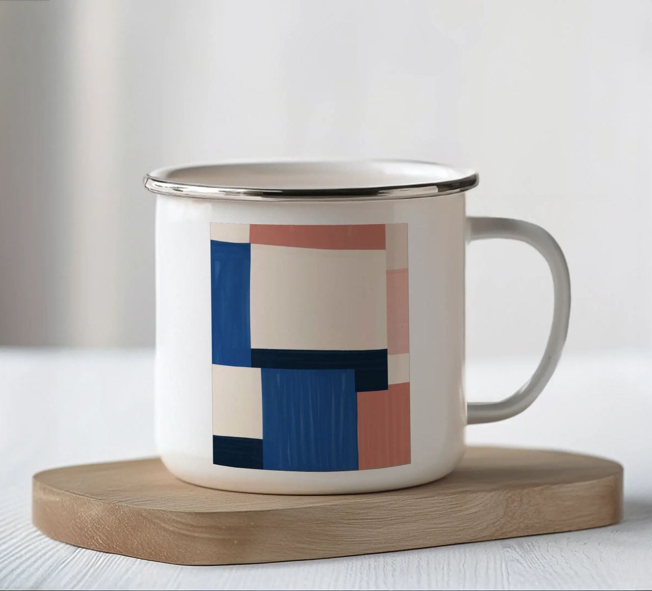 Astratto minimalista 81 tazza in smalto da LeaDArt