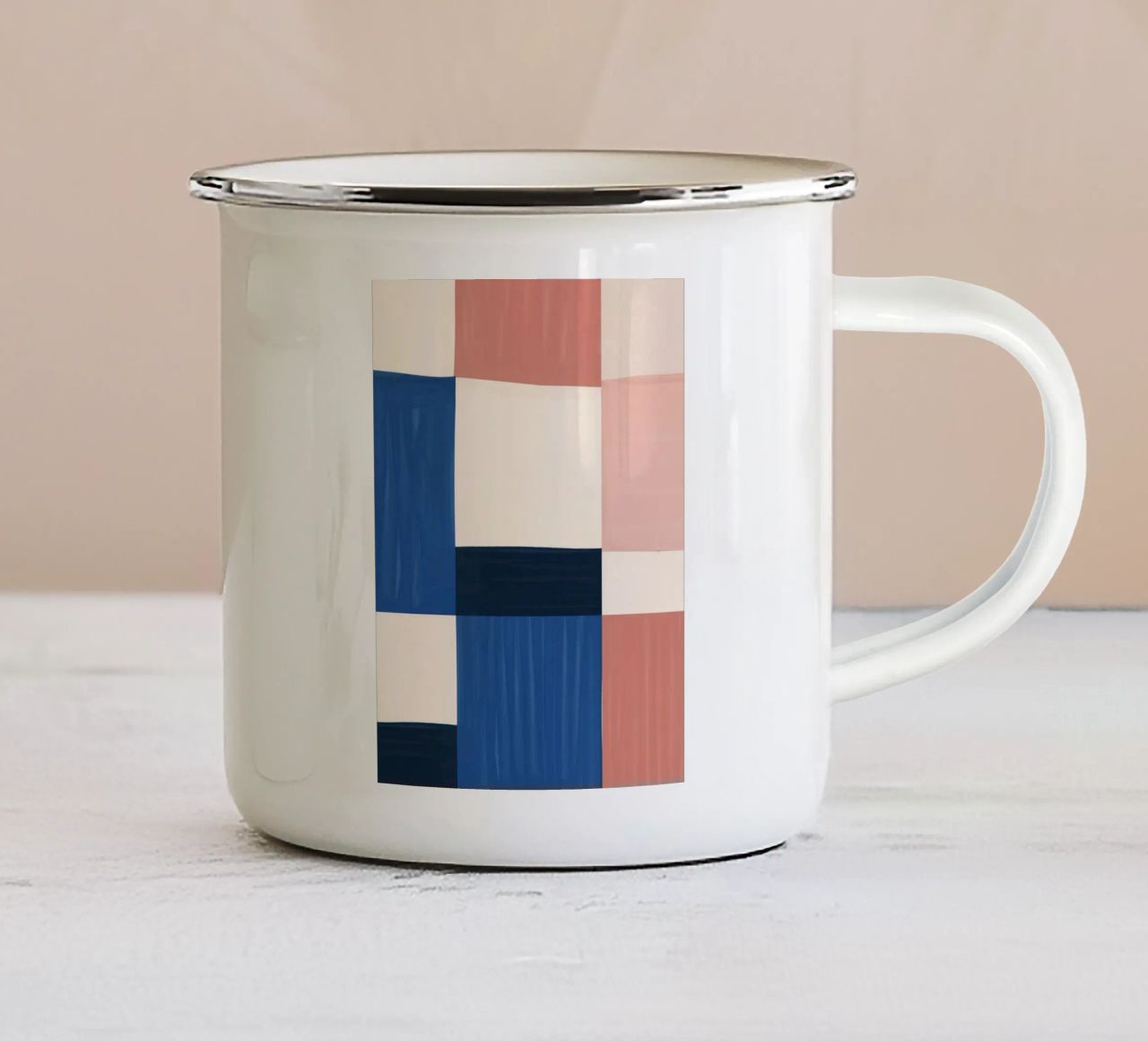 Astratto minimalista 84 tazza in smalto da LeaDArt