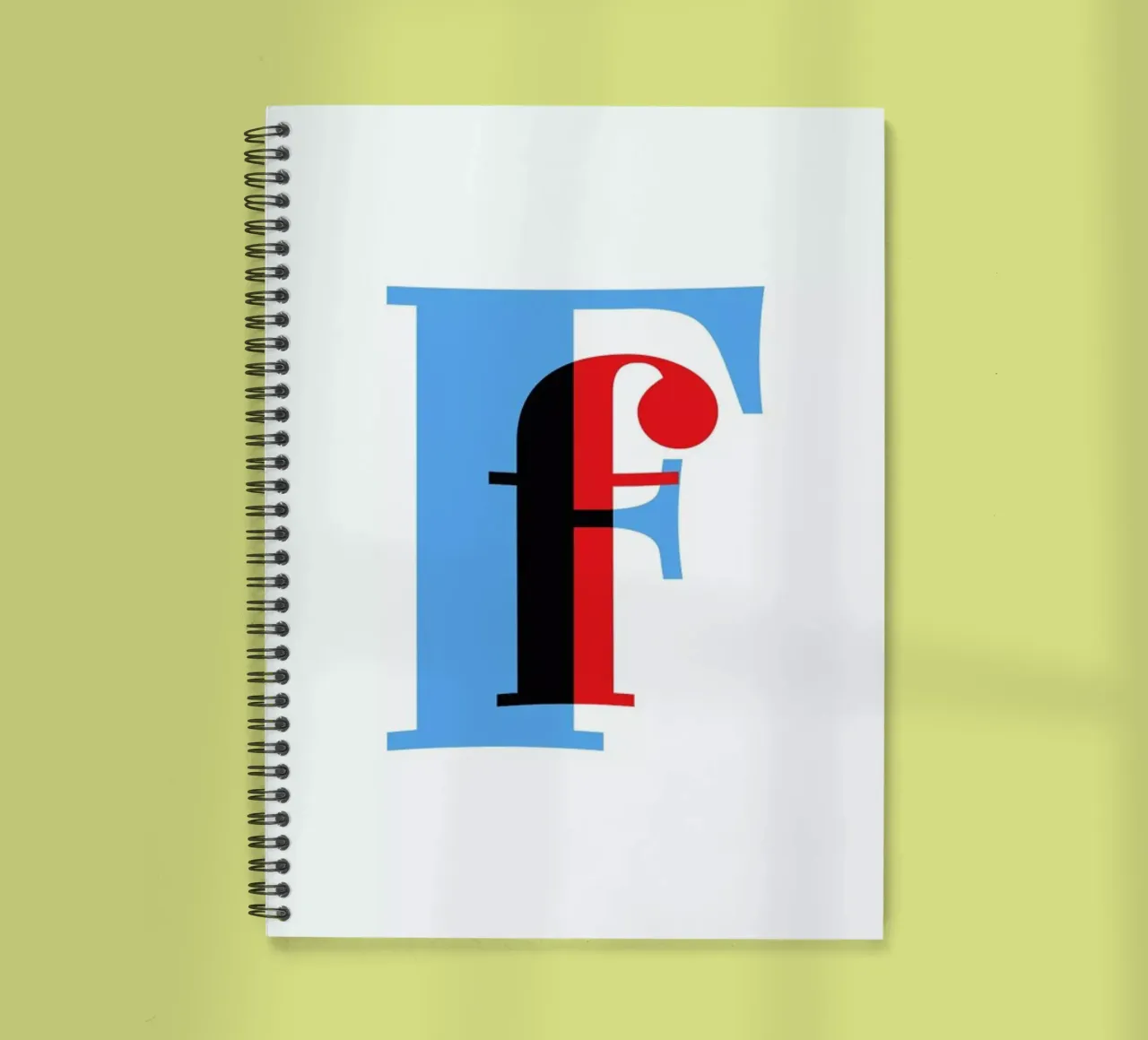 Cyan/Red F spiral notebook by Studio One