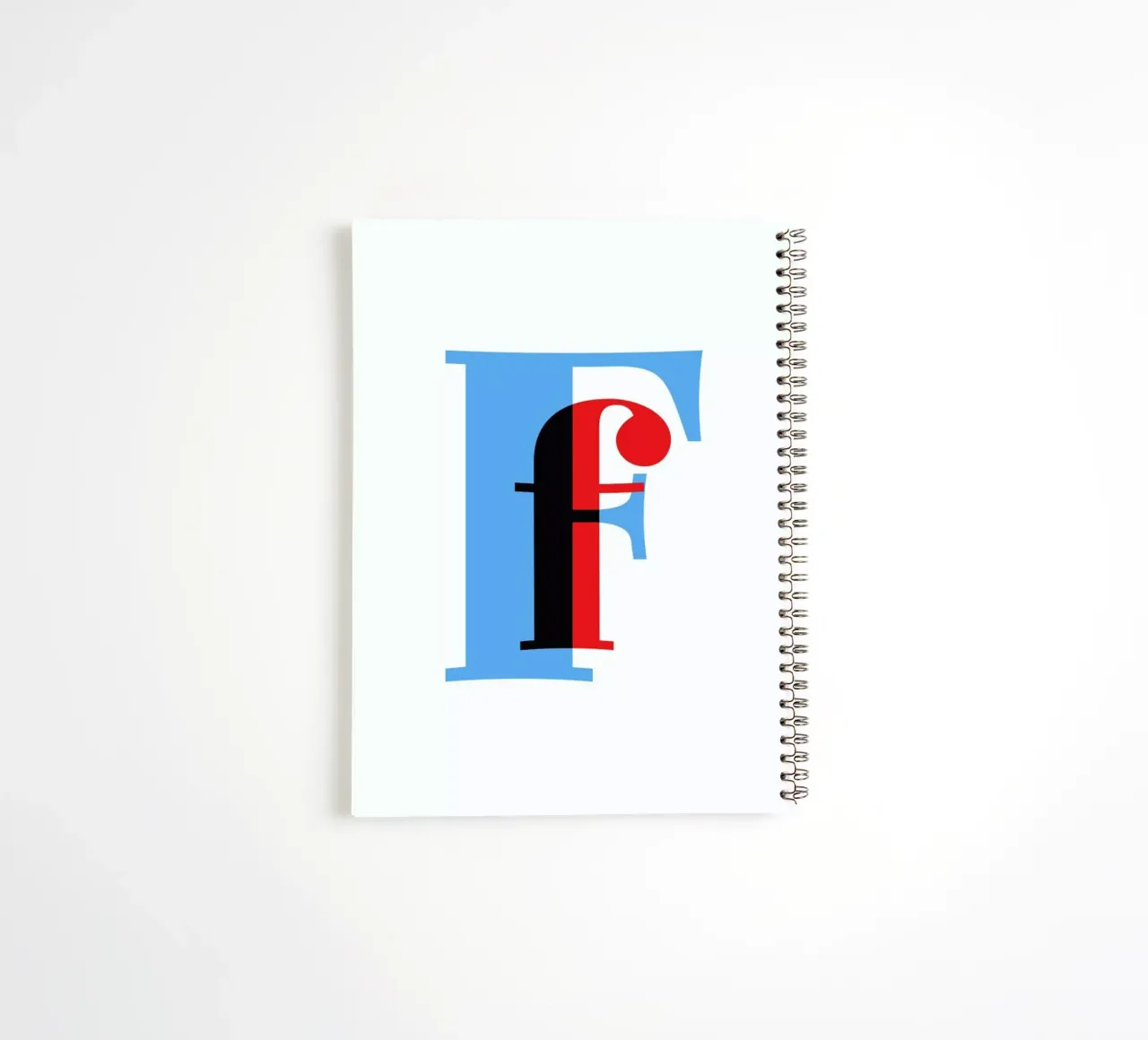 Cyan/Red F spiral notebook by Studio One