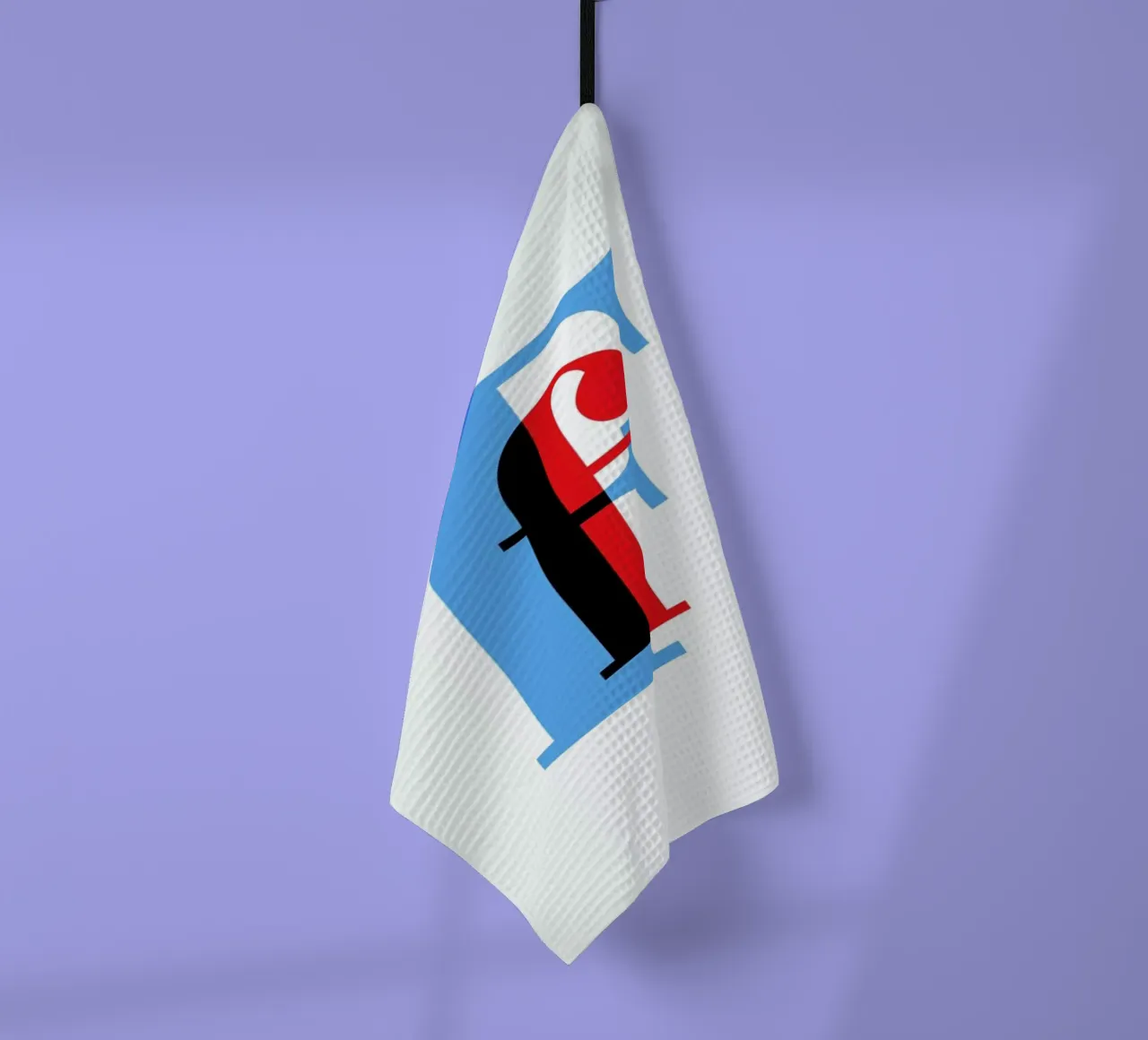 Cyan/Red F canovaccio da cucina da Studio One