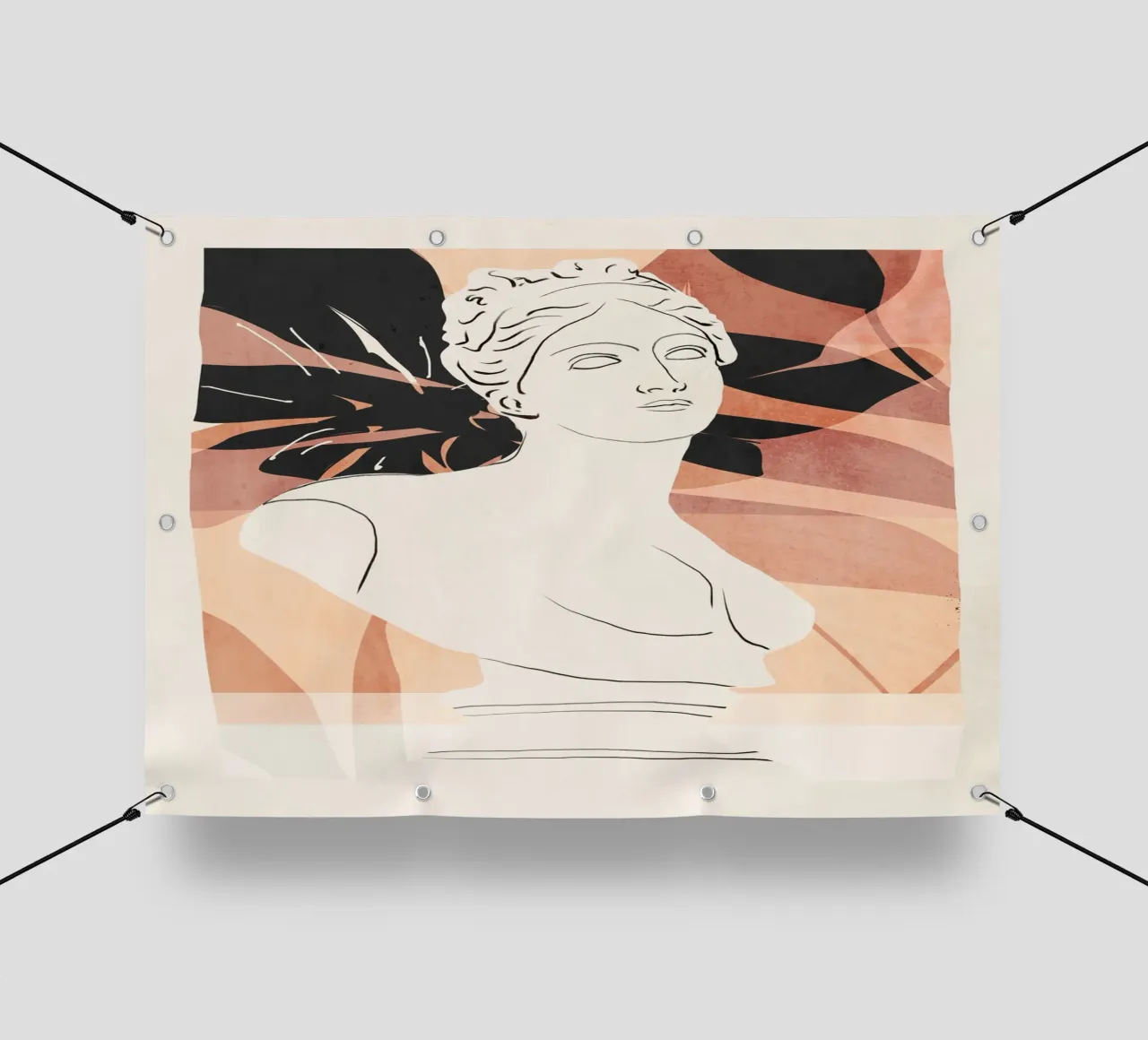 Busto astratto telo in pvc da LeaDArt