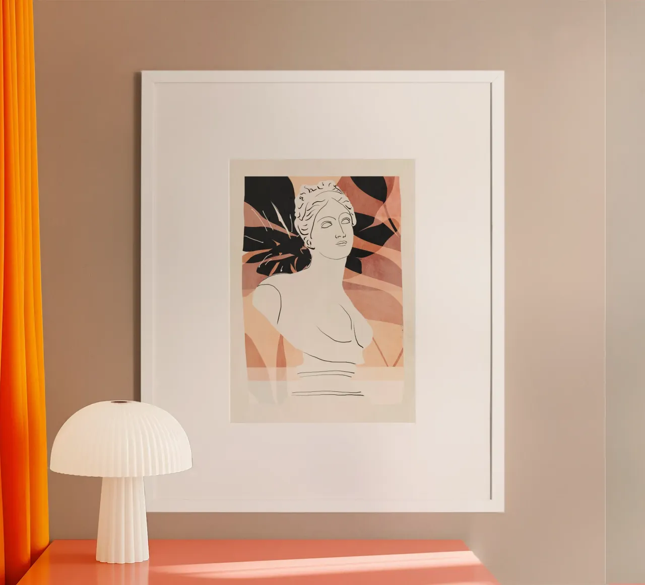 Busto astratto poster con telaio in alluminio da LeaDArt