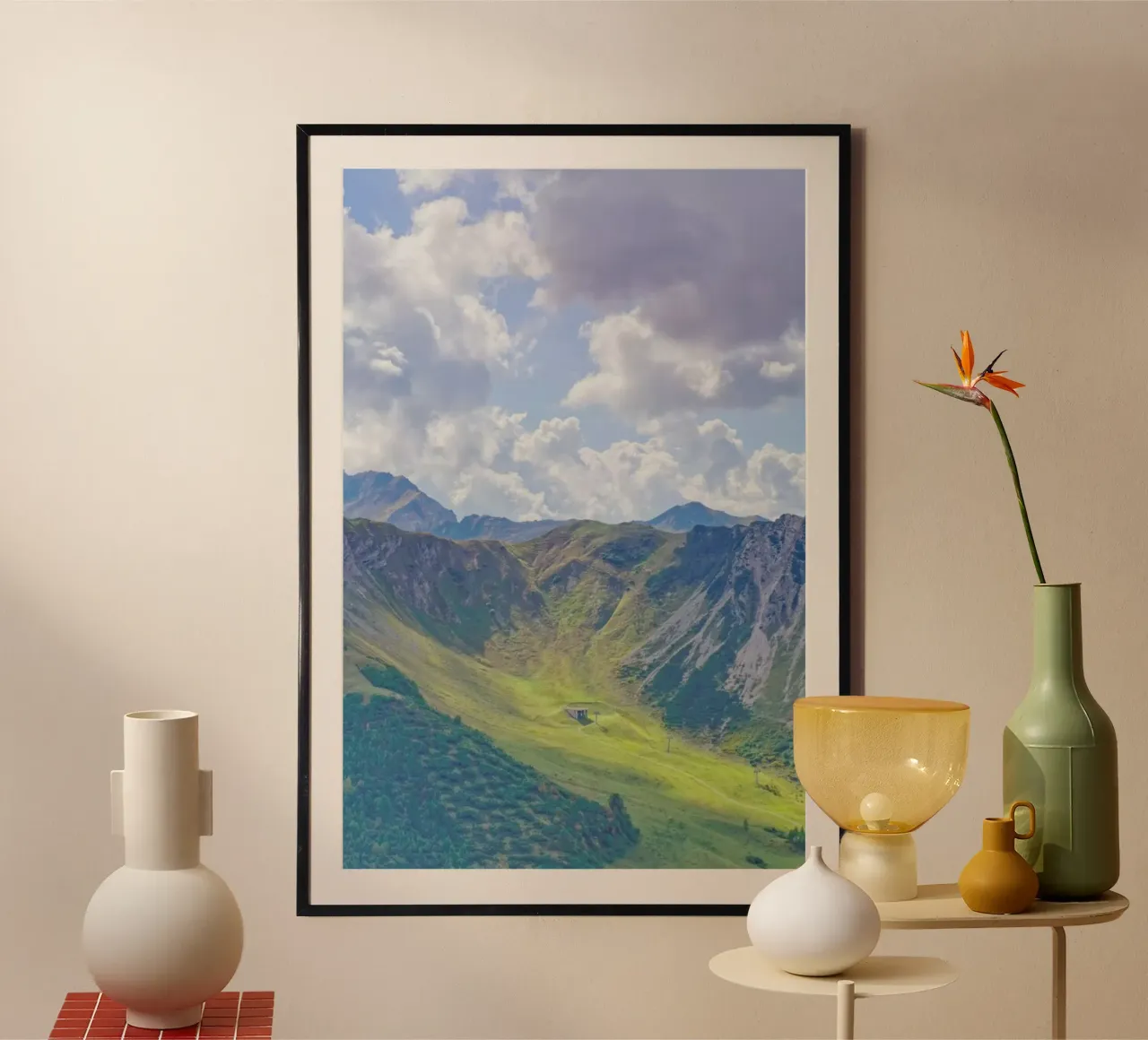 Summer Slope poster con telaio in plastica da Nur Mut