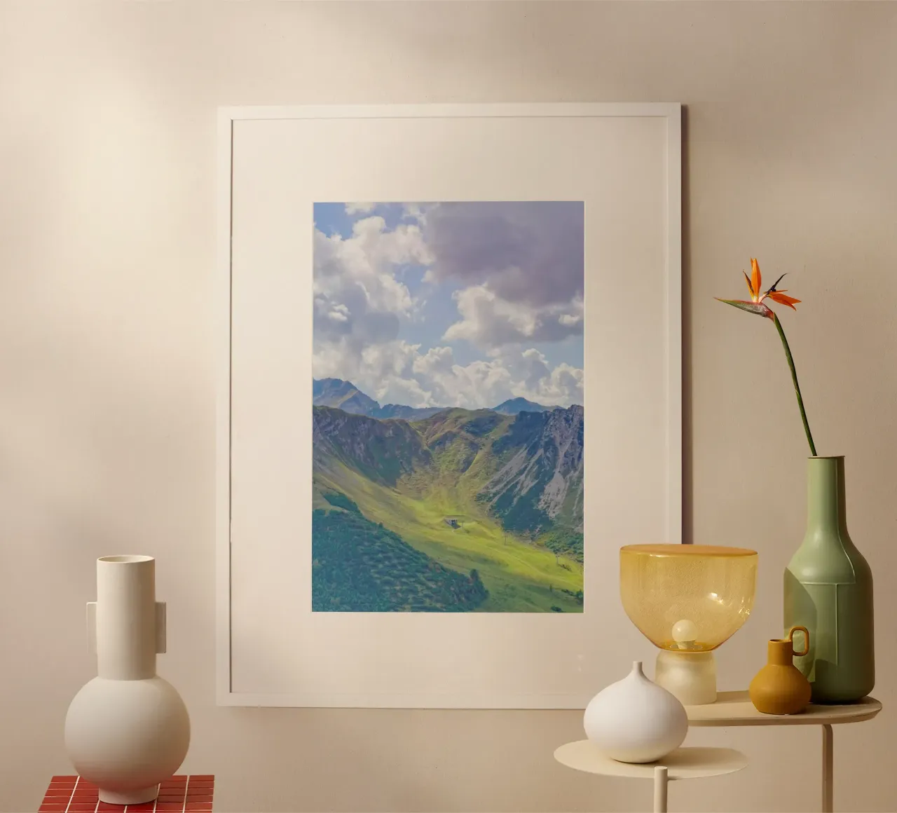 Summer Slope poster con telaio in plastica da Nur Mut