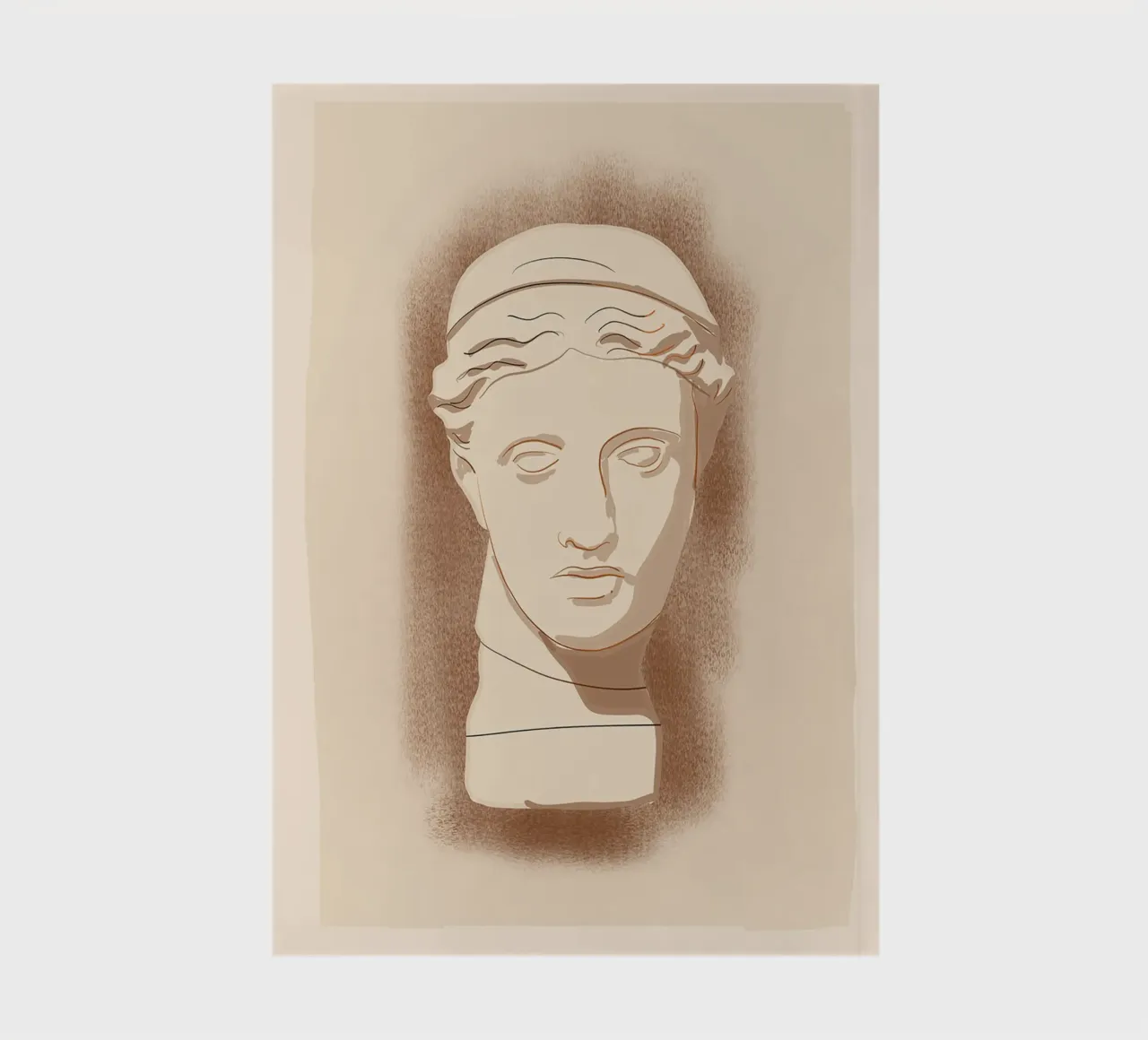 Minimalist Bust 7 notebook by LeaDArt