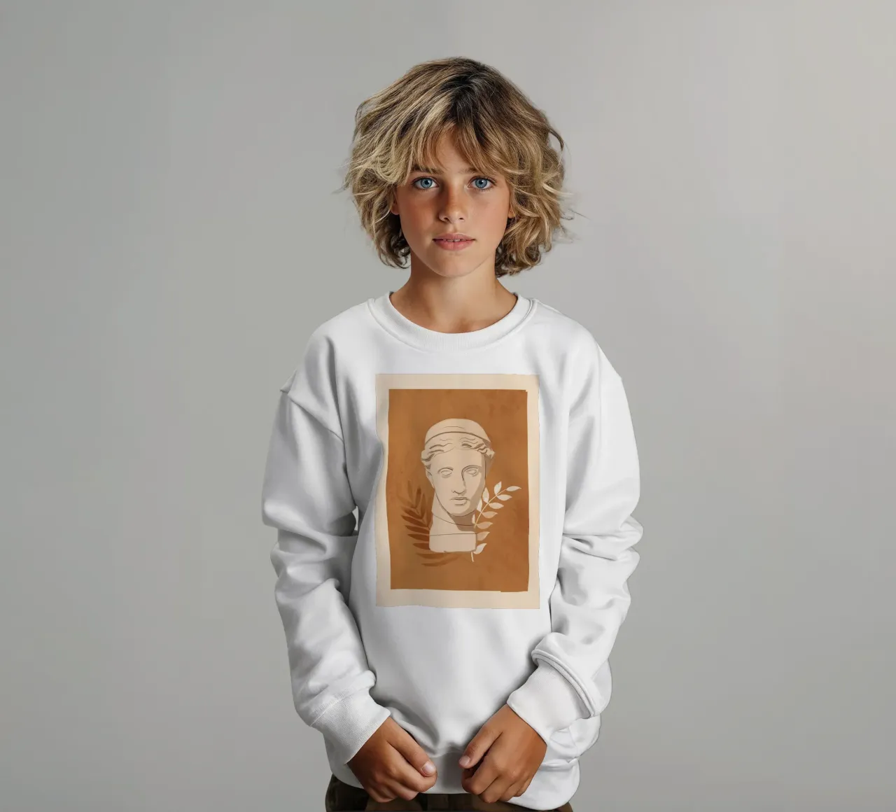 Busto minimalista 8 felpa bambino da LeaDArt