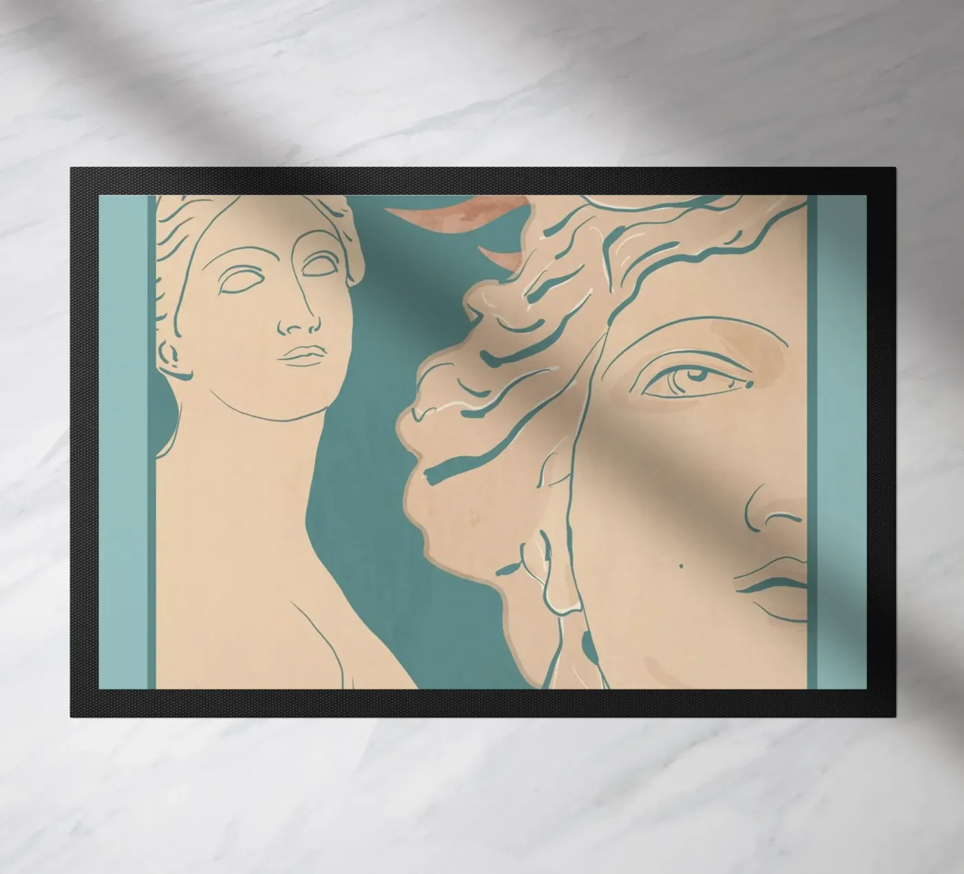 Abstract Bust 2 deurmat van LeaDArt