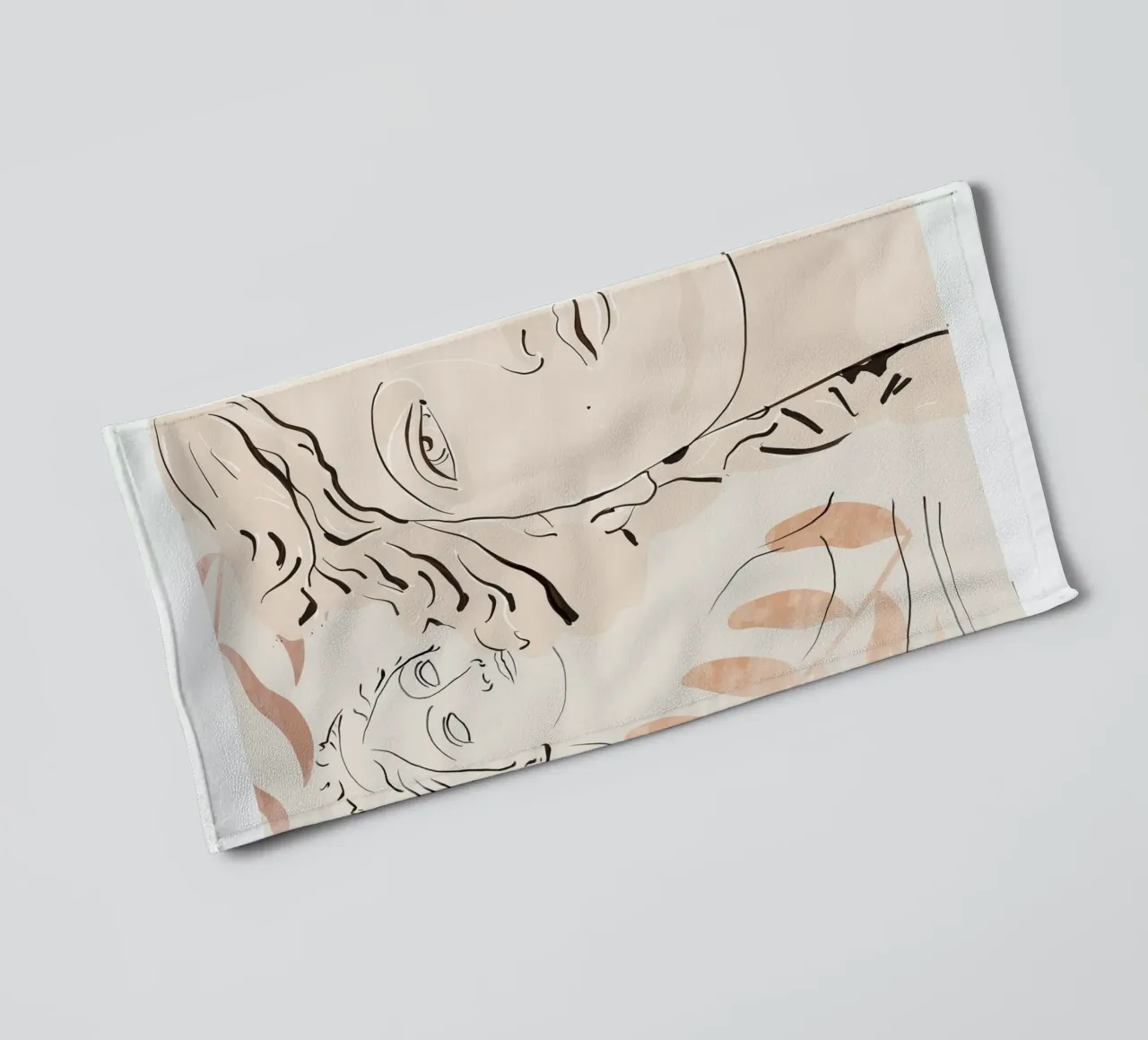 Abstract Bust 3 towel by LeaDArt